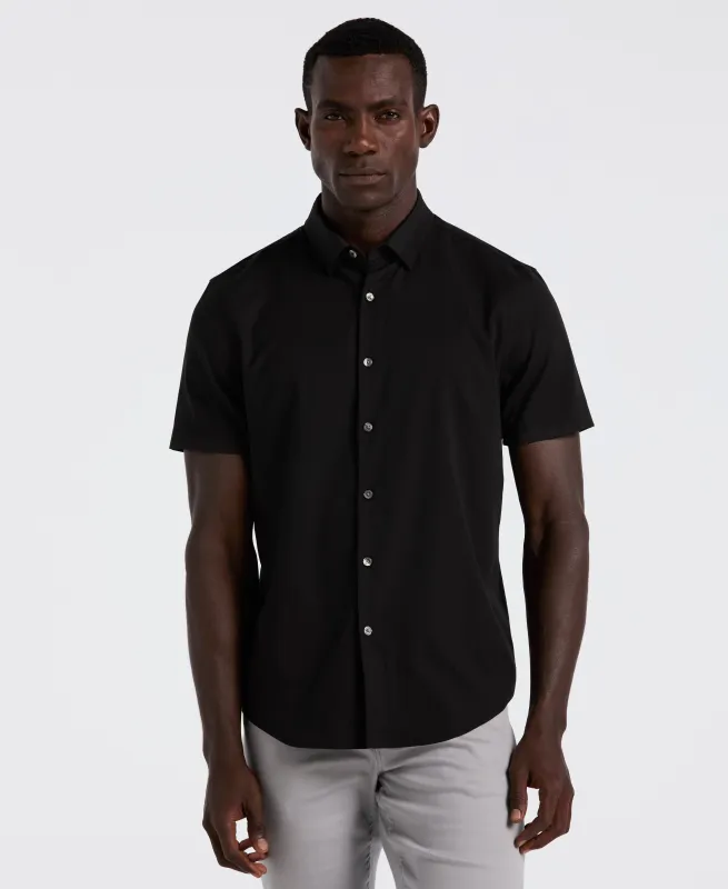 Slim Fit Ribbed Short Sleeve Shirt sold by Perry Ellis