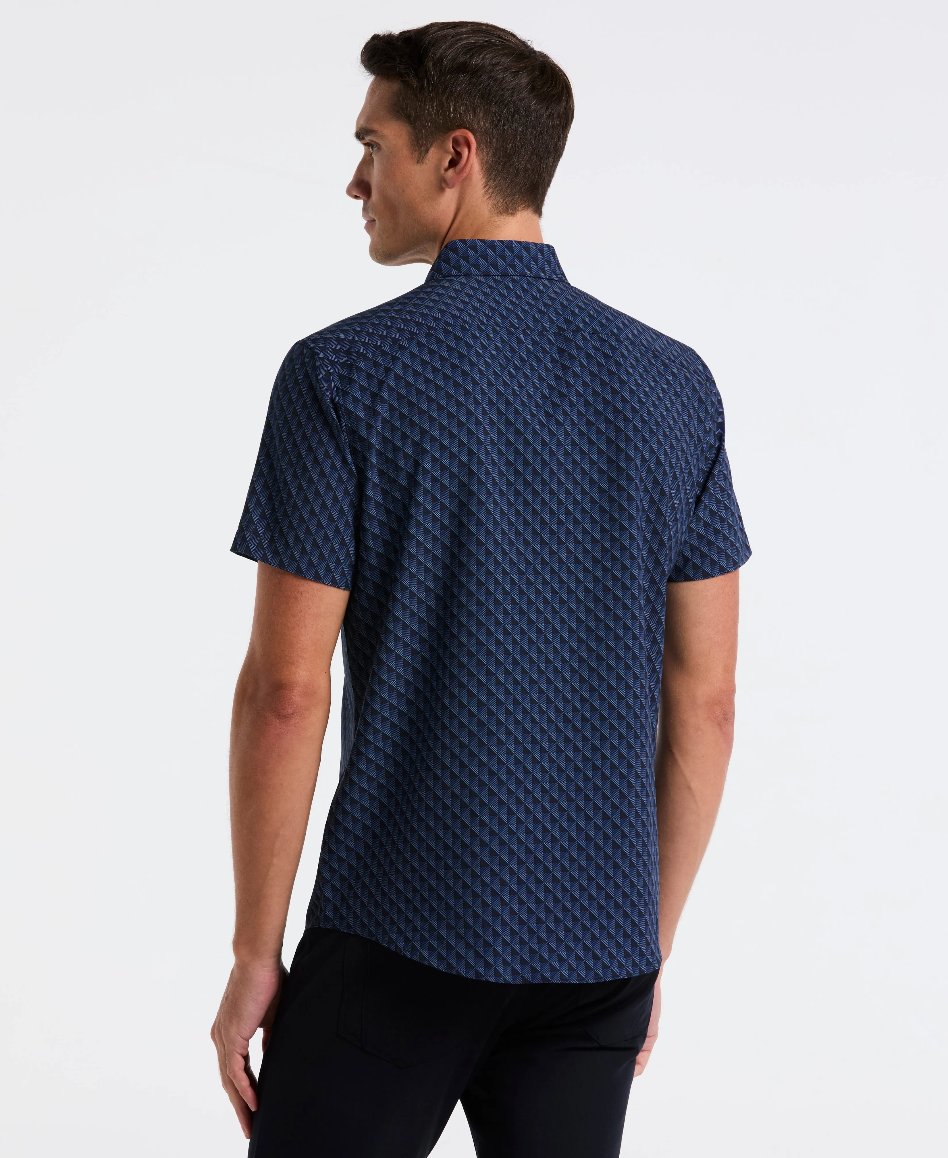 Slim Fit Total Stretch Diamond Geo Print Shirt sold by Perry Ellis product image thumbnail 2