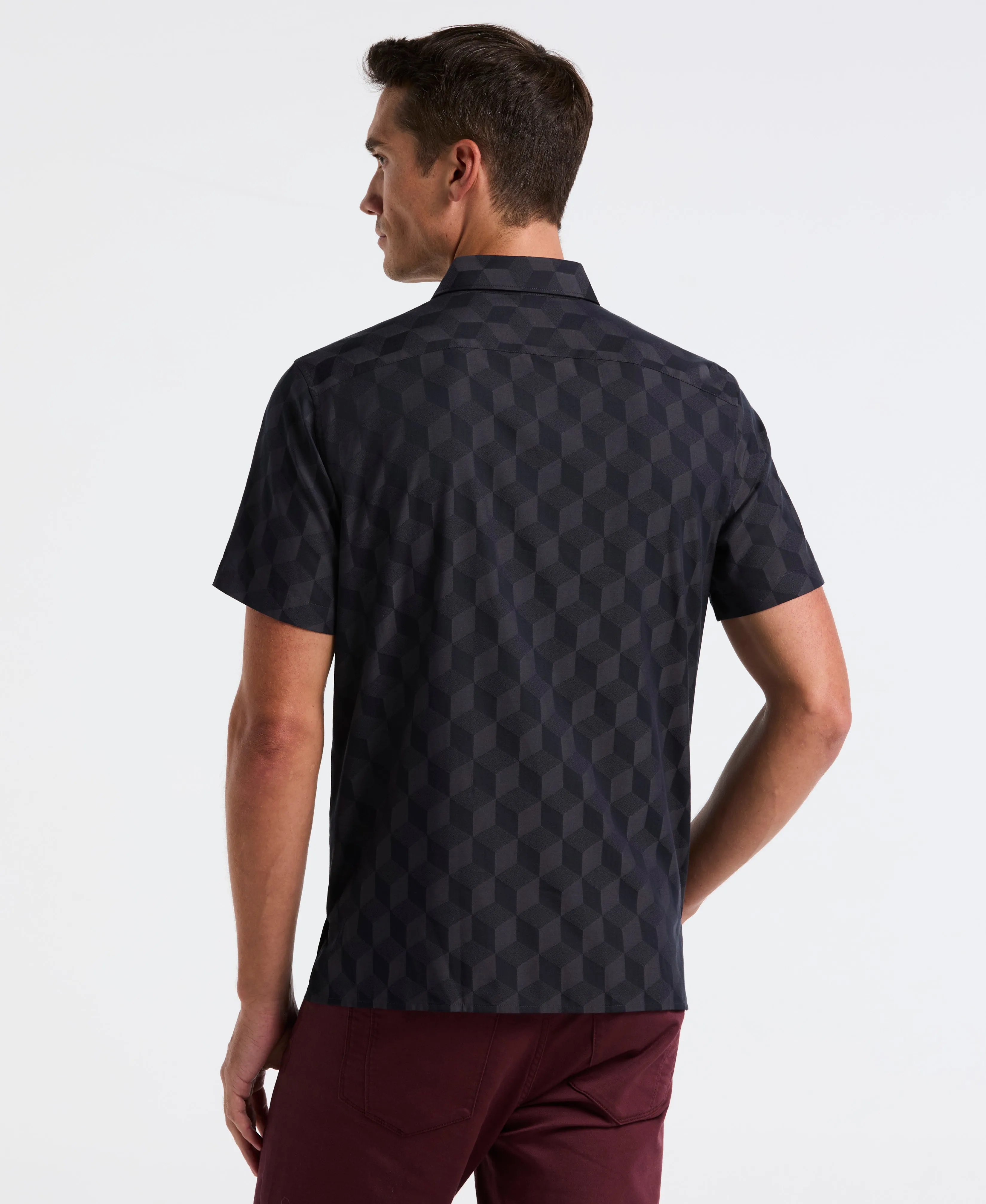 Cube Geo Jacquard Print Shirt sold by Perry Ellis product image thumbnail 2