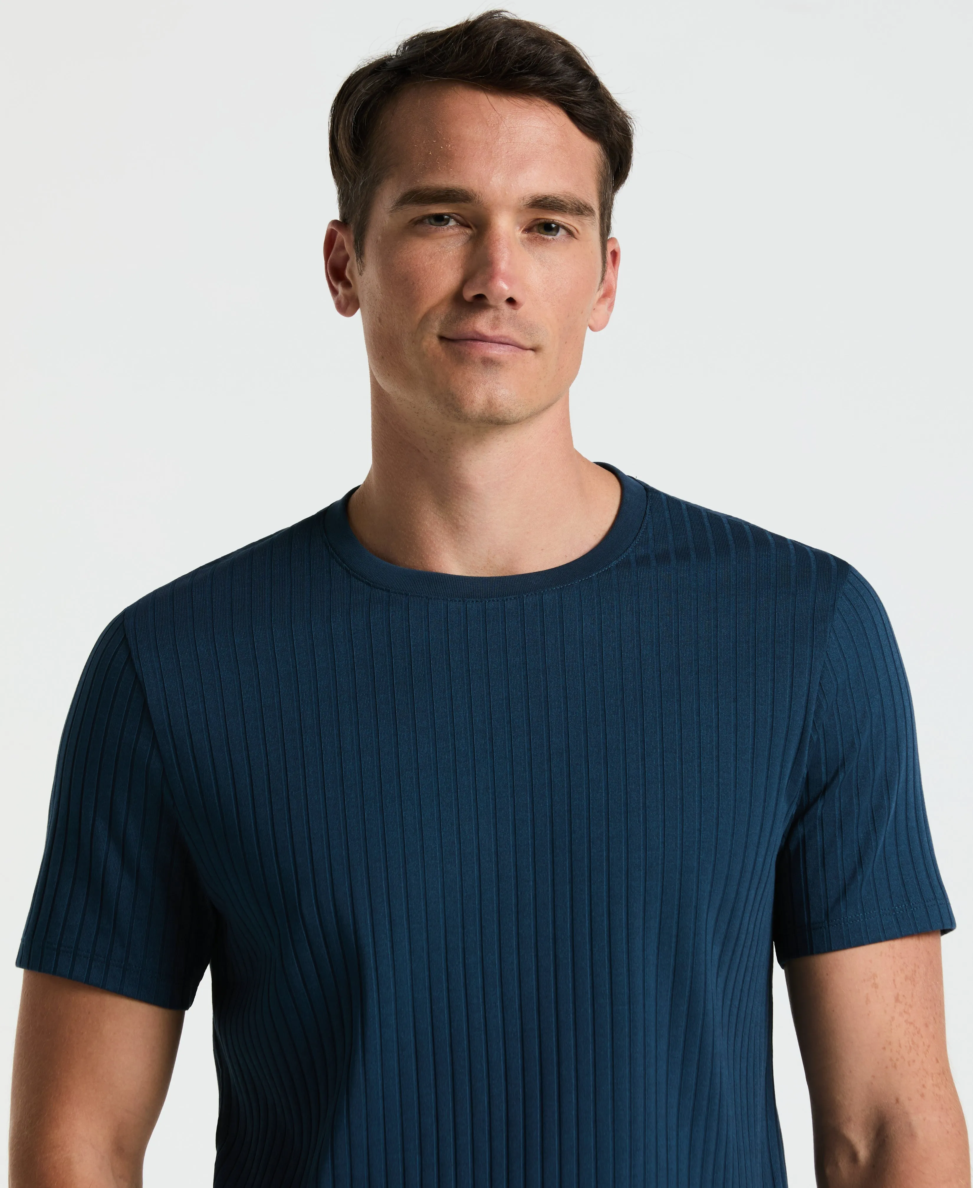 Ribbed Crew Neck Tee sold by Perry Ellis product image thumbnail 3