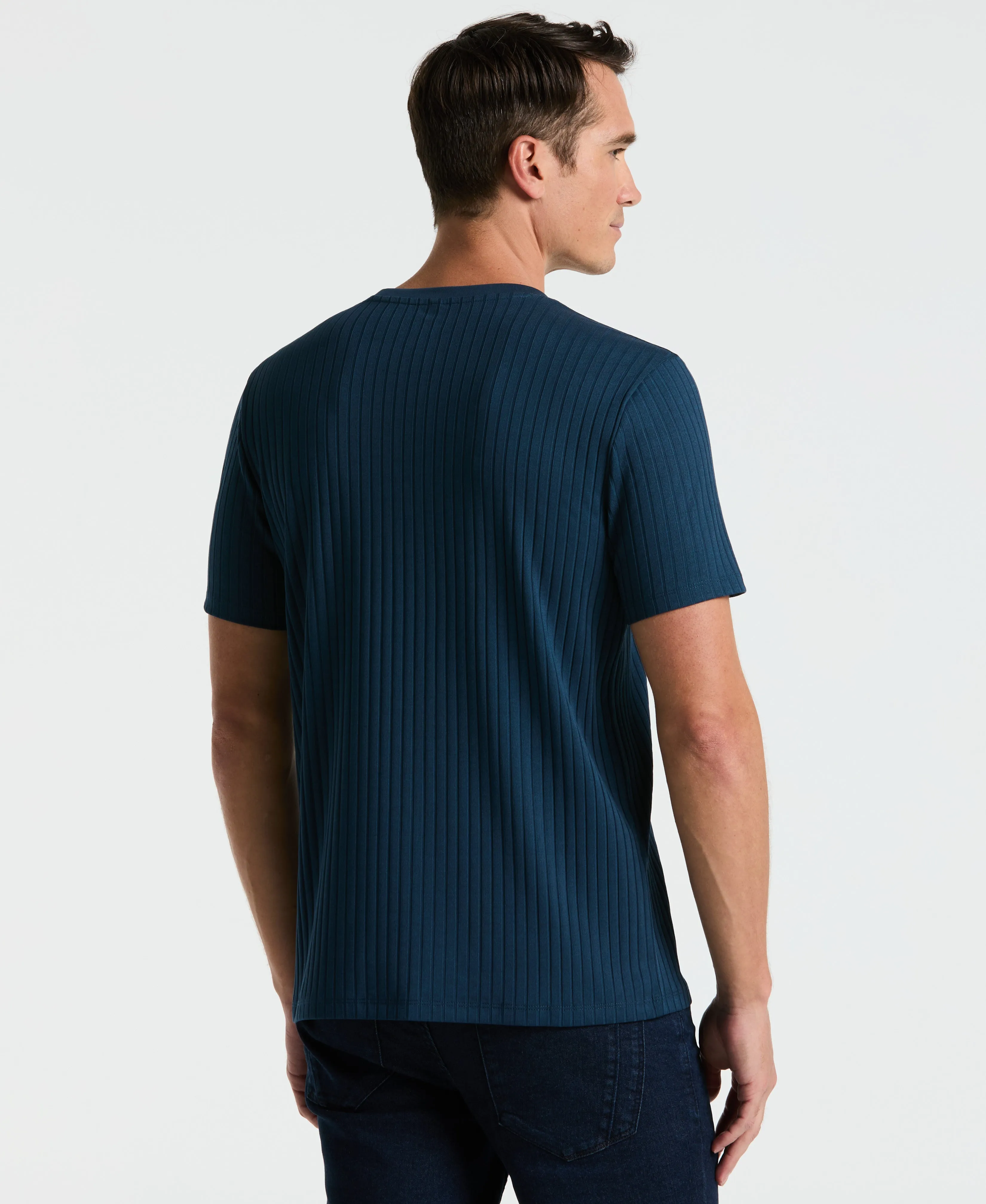 Ribbed Crew Neck Tee sold by Perry Ellis product image thumbnail 4