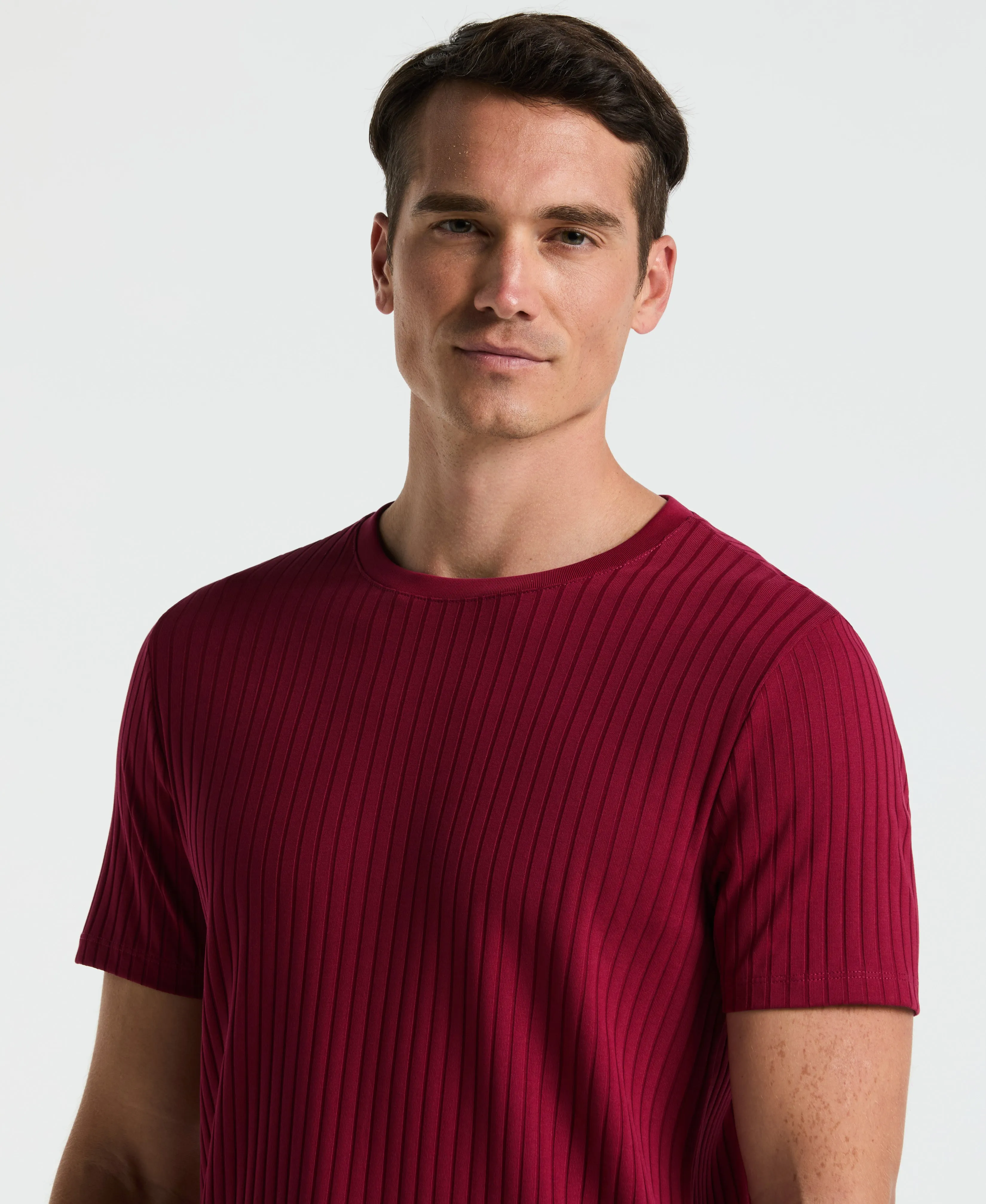 Ribbed Crew Neck Tee sold by Perry Ellis product image thumbnail 3