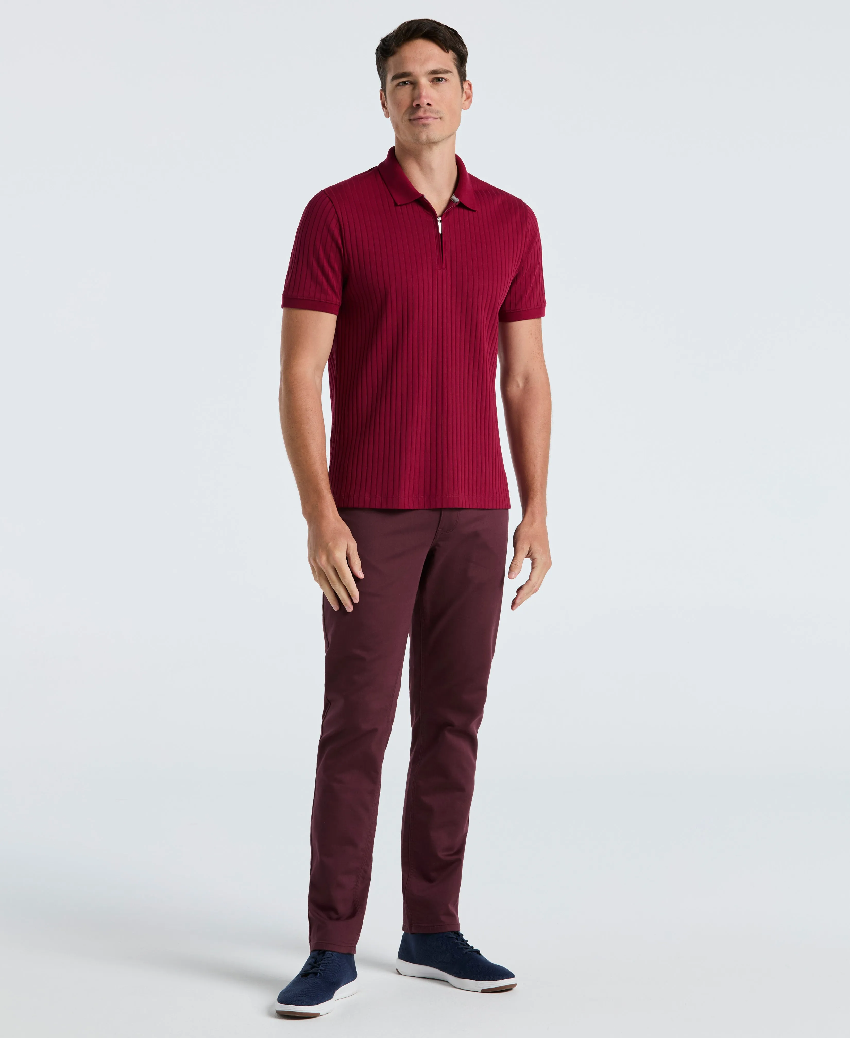 Ribbed Quarter Zip Polo sold by Perry Ellis product image thumbnail 4