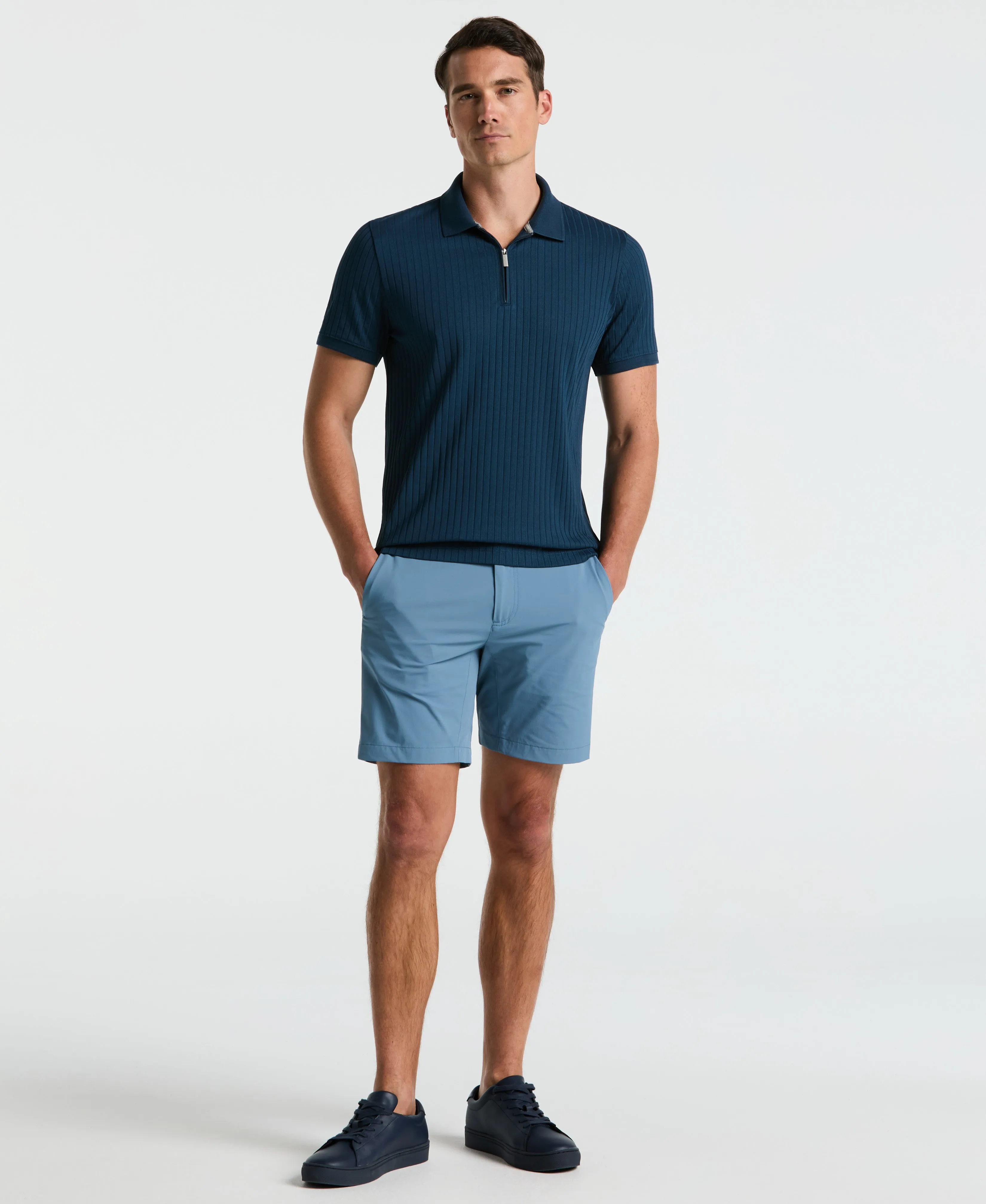 Ribbed Quarter Zip Polo sold by Perry Ellis product image thumbnail 2