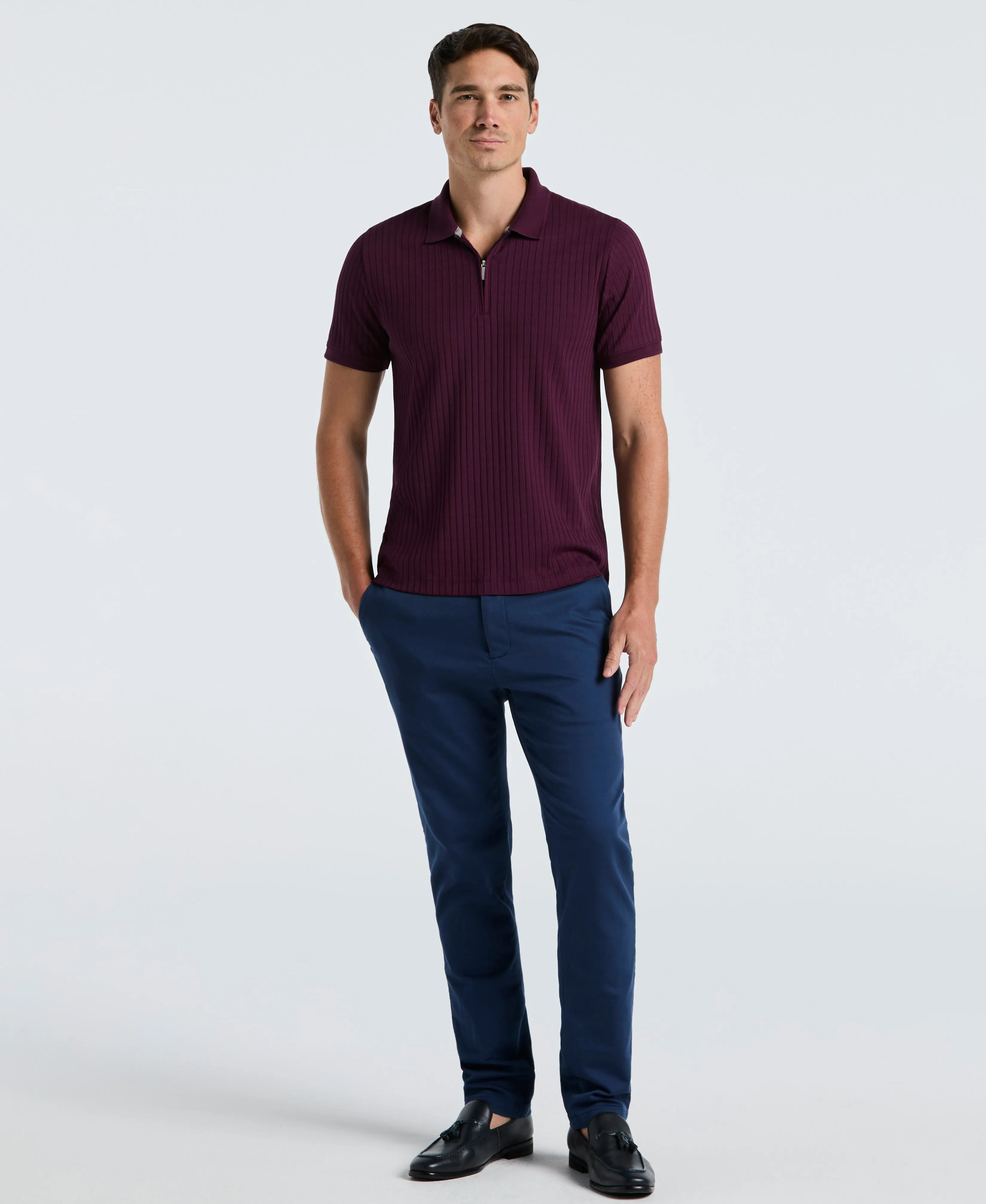 Ribbed Quarter Zip Polo sold by Perry Ellis product image thumbnail 4