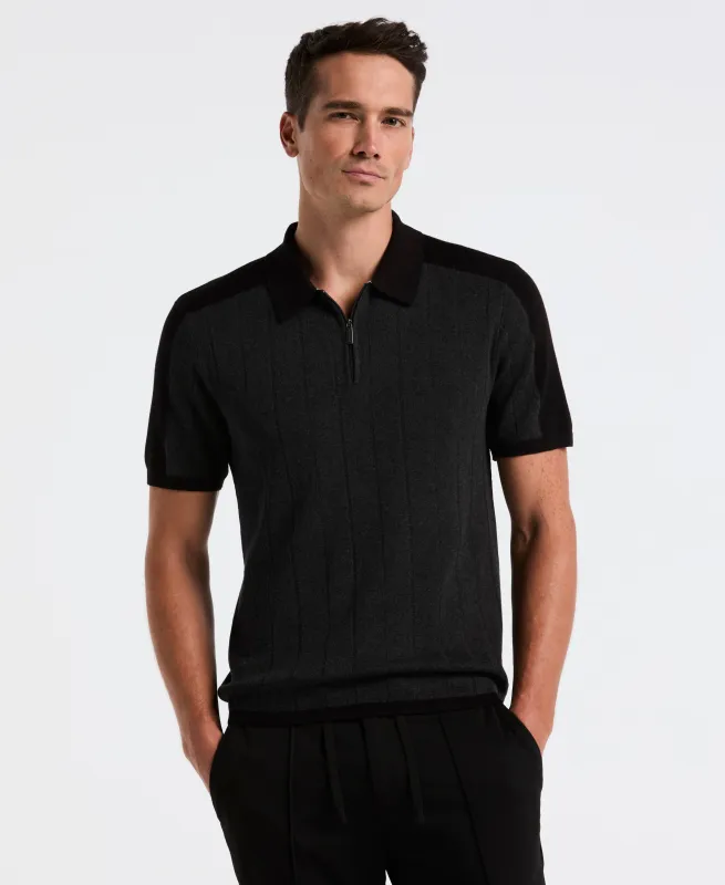 Color Block Sweater Polo sold by Perry Ellis