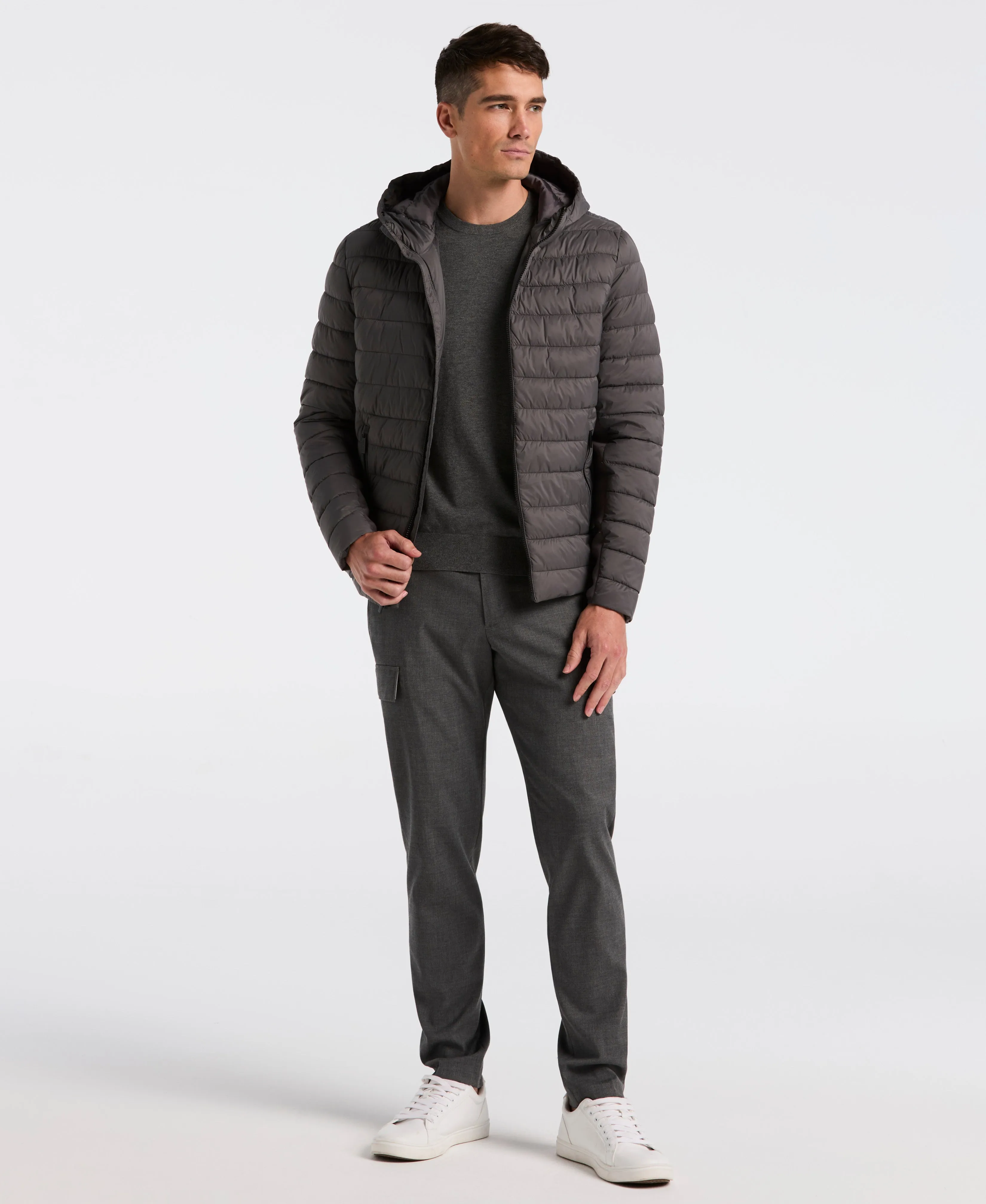 Hybrid Lightweight Puffer Jacket sold by Perry Ellis product image thumbnail 4