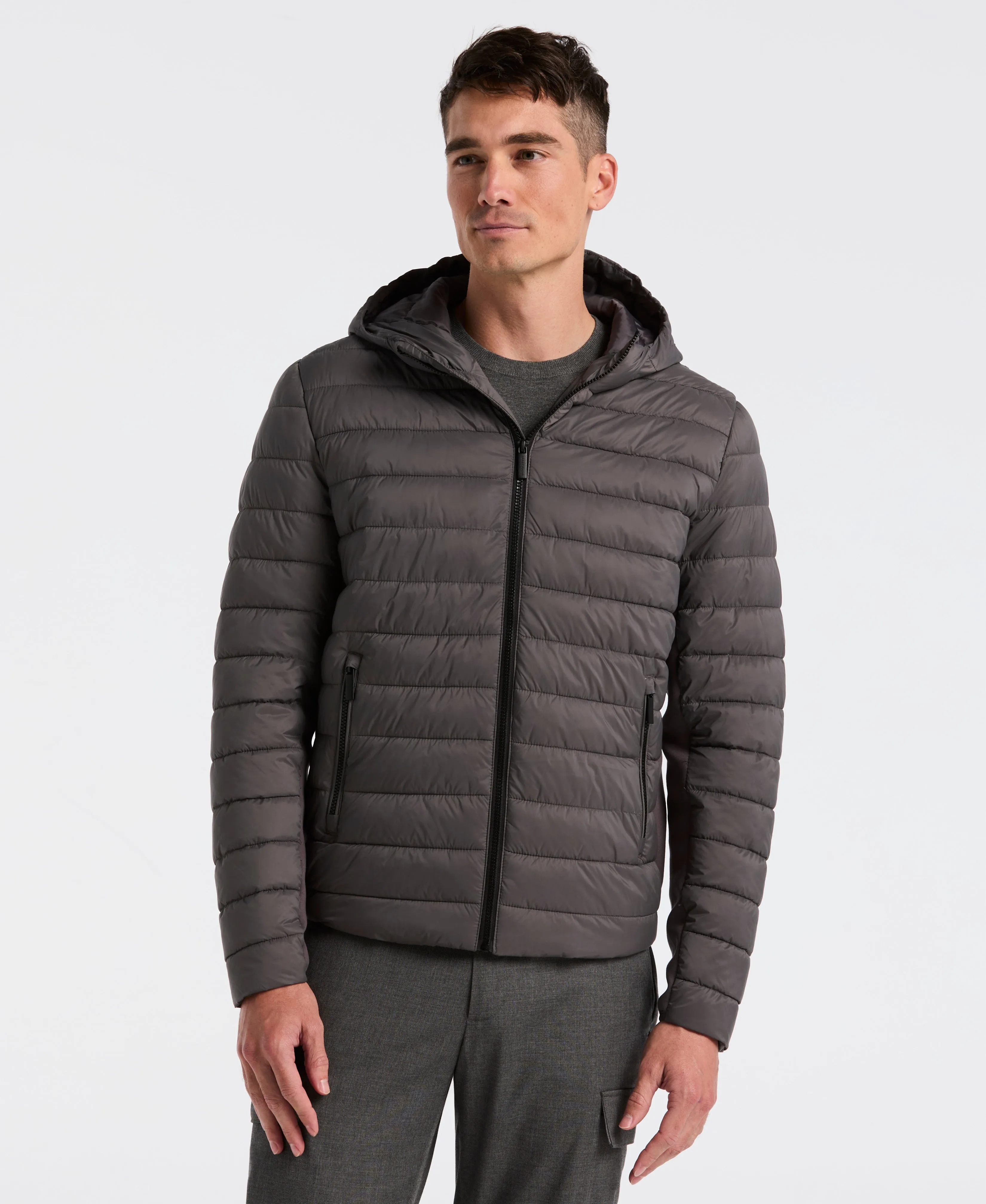 Hybrid Lightweight Puffer Jacket sold by Perry Ellis