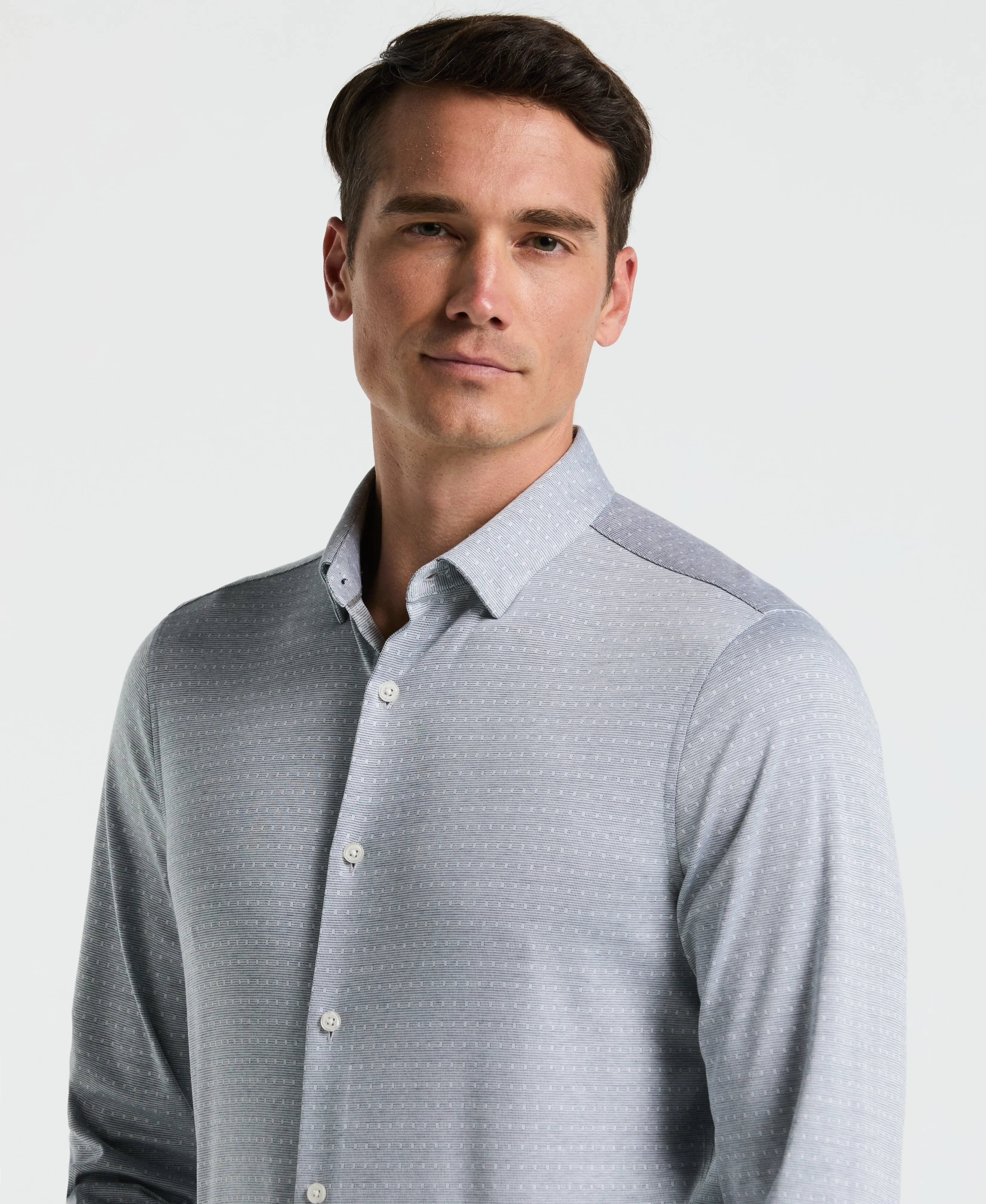 Slim Fit Dobby Knit Shirt sold by Perry Ellis product image thumbnail 3