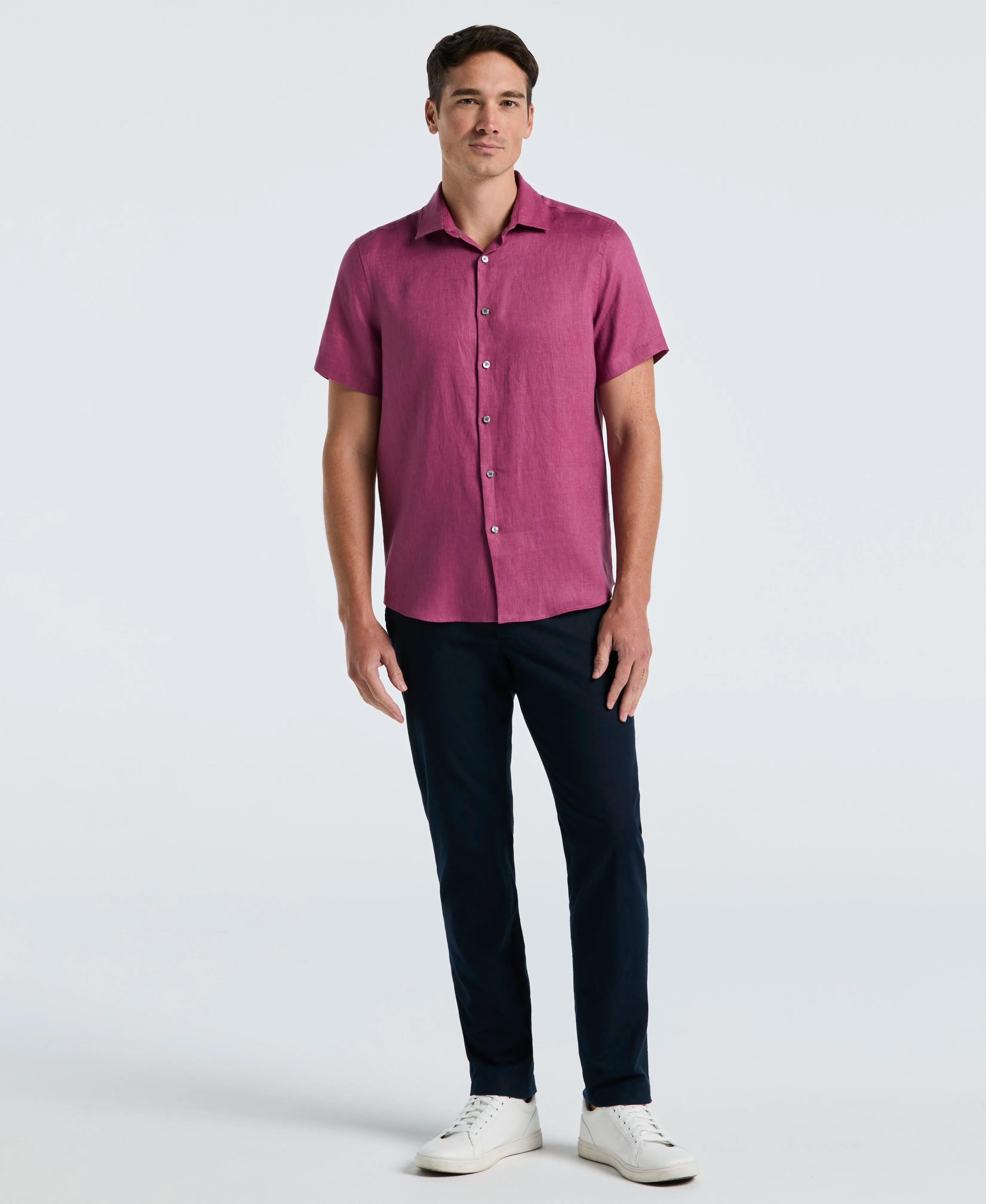 Solid Linen Shirt sold by Perry Ellis product image thumbnail 4