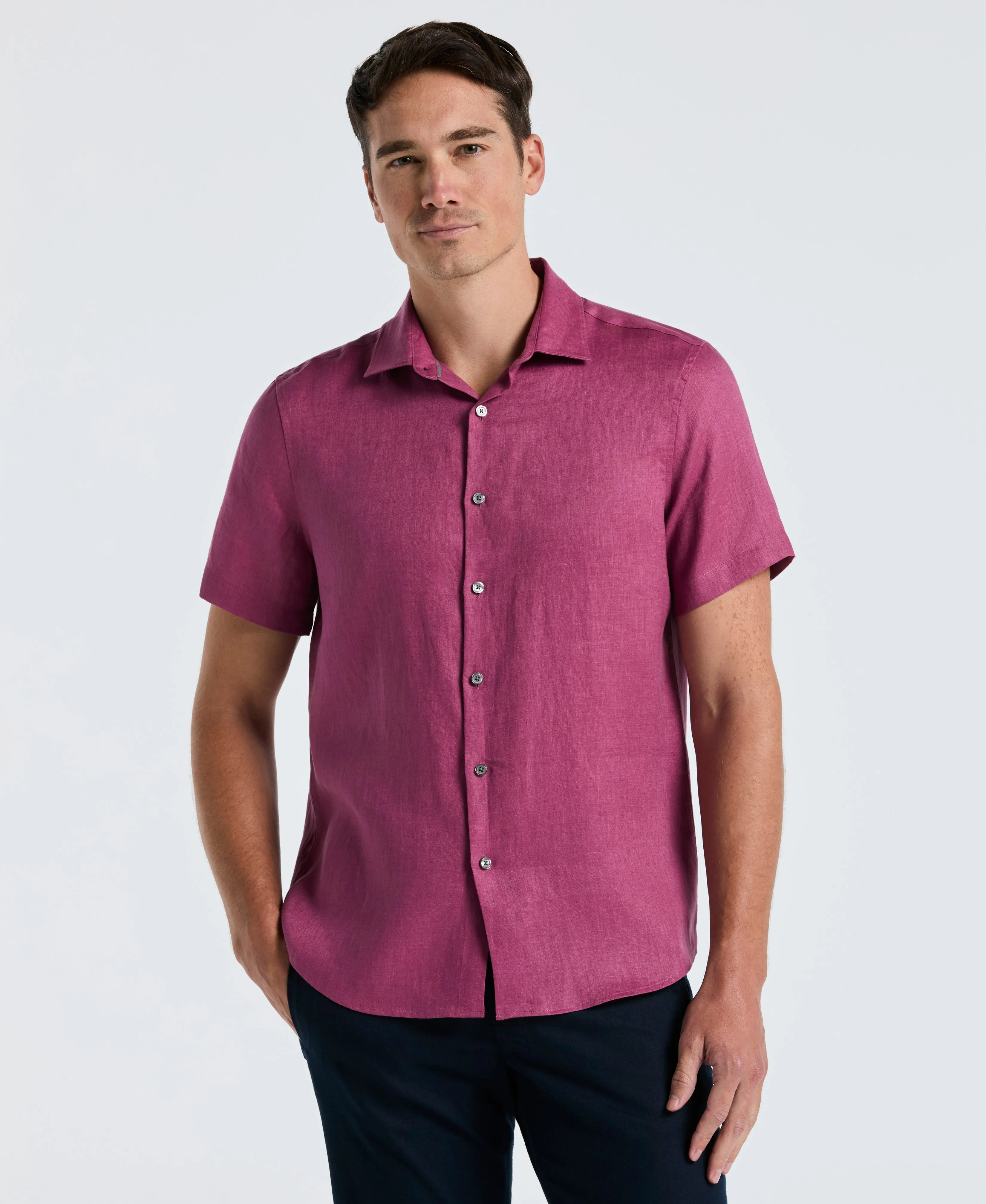 Solid Linen Shirt sold by Perry Ellis