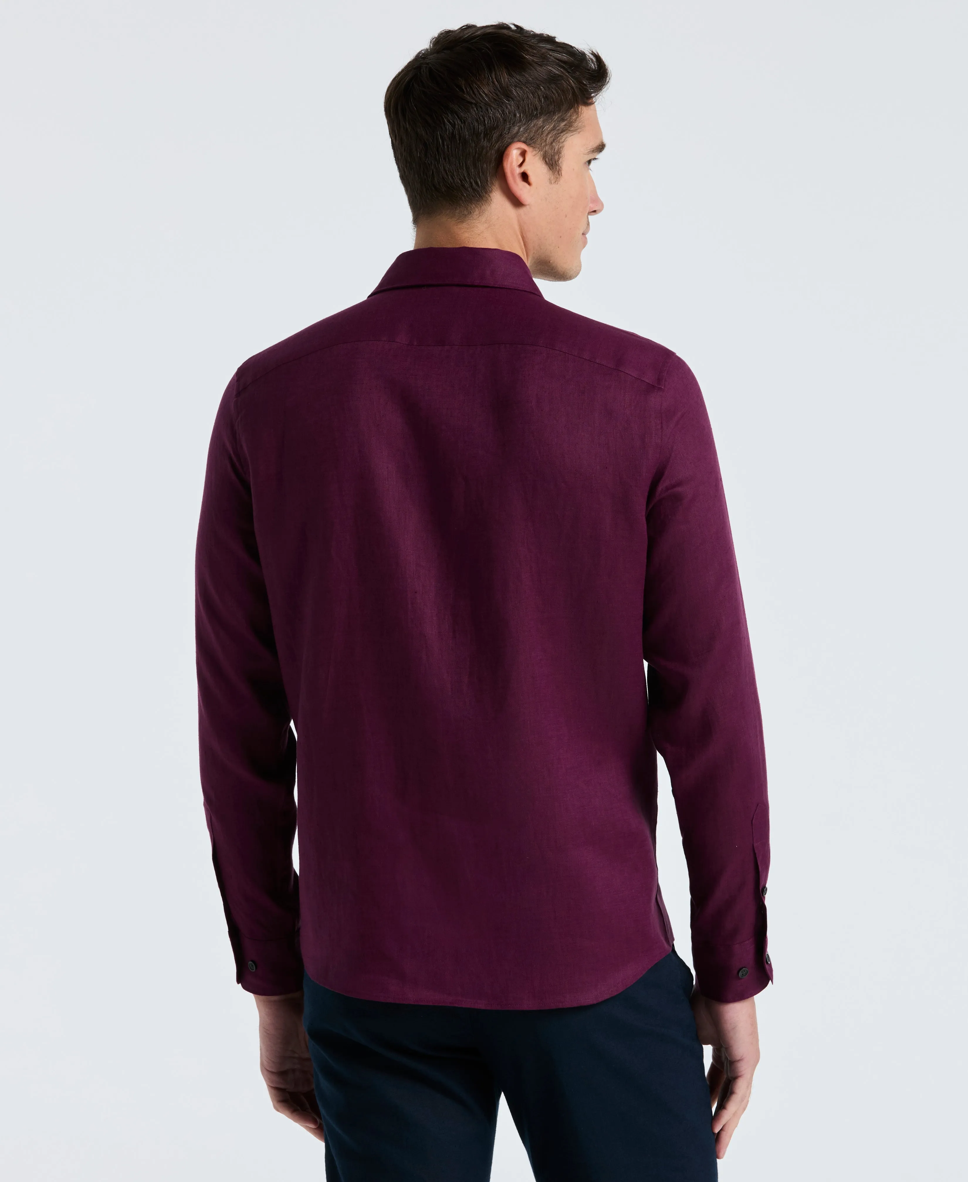 Solid Linen Shirt sold by Perry Ellis product image thumbnail 2