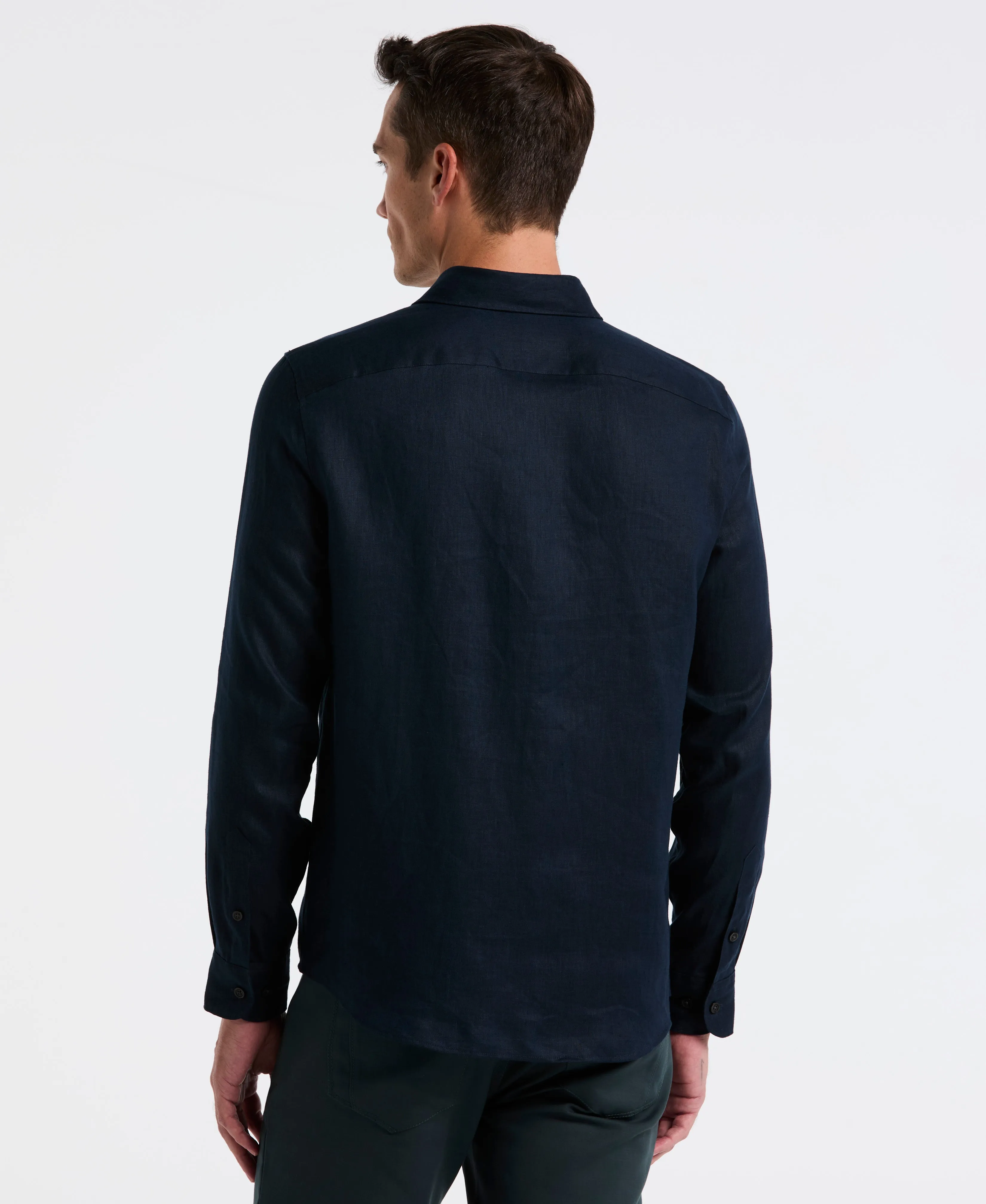 Solid Linen Shirt sold by Perry Ellis product image thumbnail 2