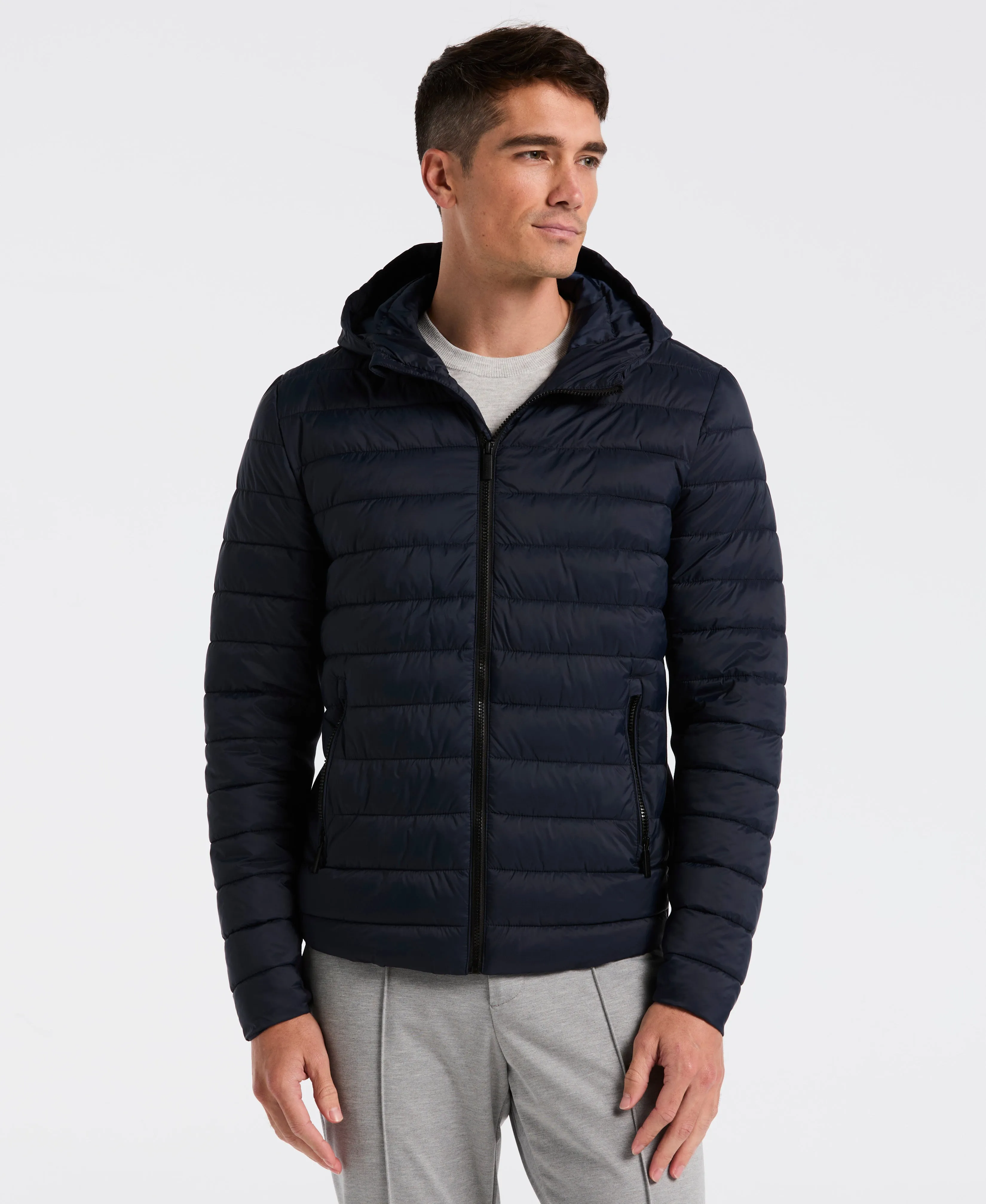 Hybrid Lightweight Puffer Jacket sold by Perry Ellis
