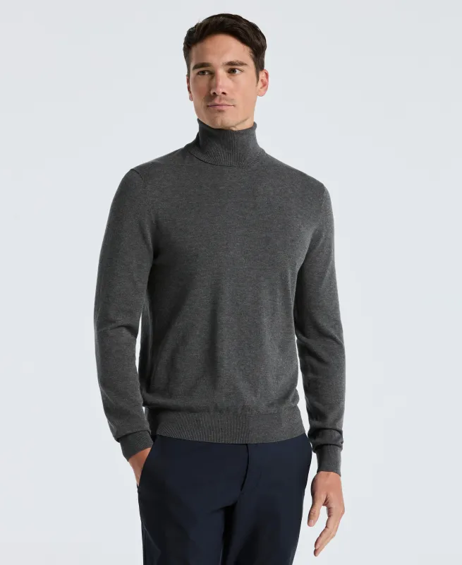 Solid Tech Knit Turtleneck Sweater sold by Perry Ellis