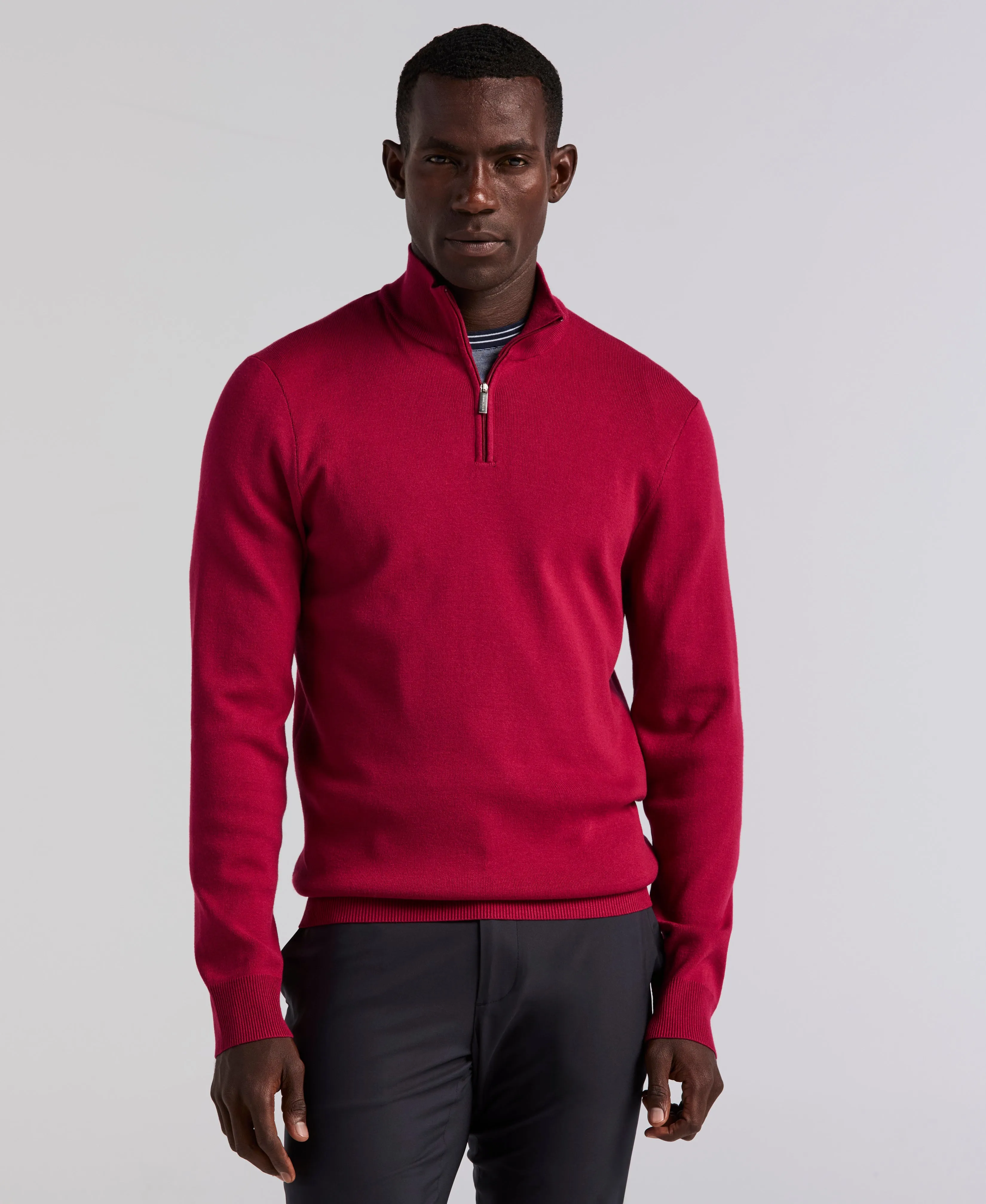 Tech Knit Quarter Zip Sweater sold by Perry Ellis