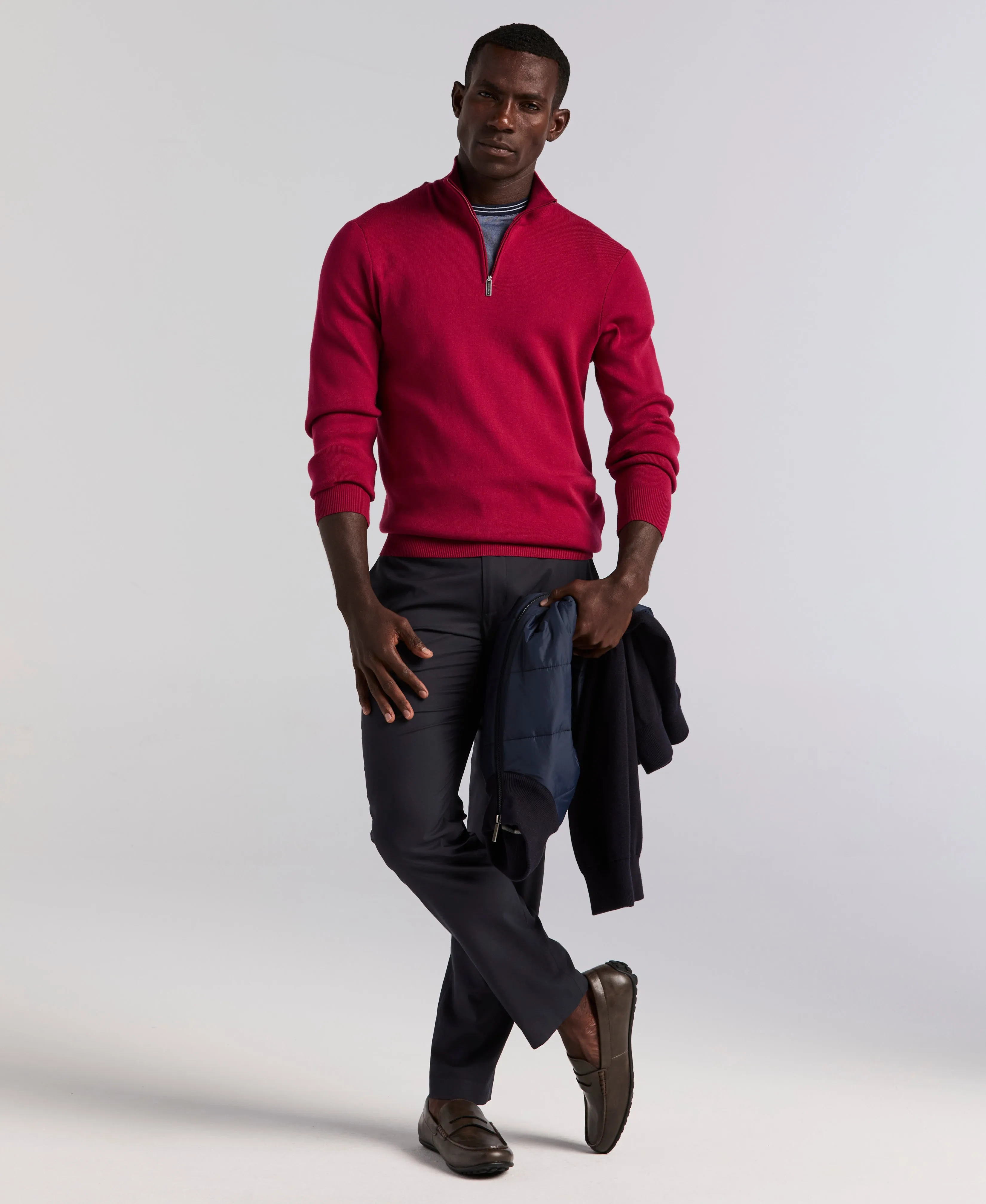 Tech Knit Quarter Zip Sweater sold by Perry Ellis product image thumbnail 5