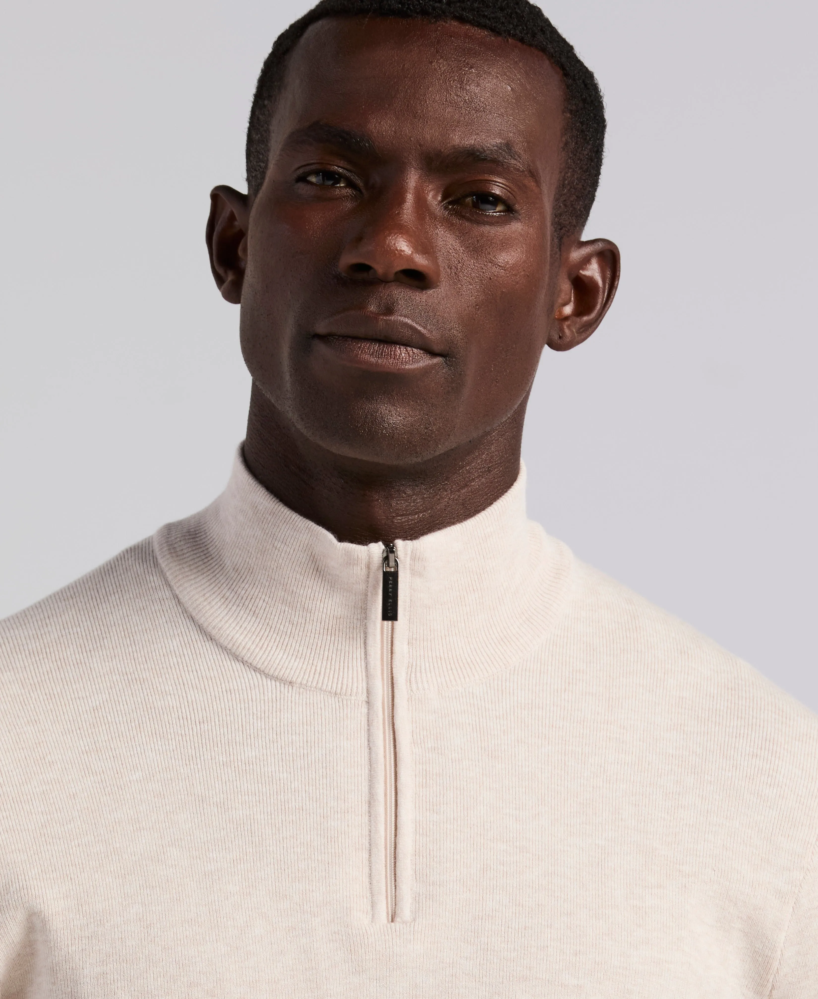 Tech Knit Quarter Zip Sweater sold by Perry Ellis product image thumbnail 3