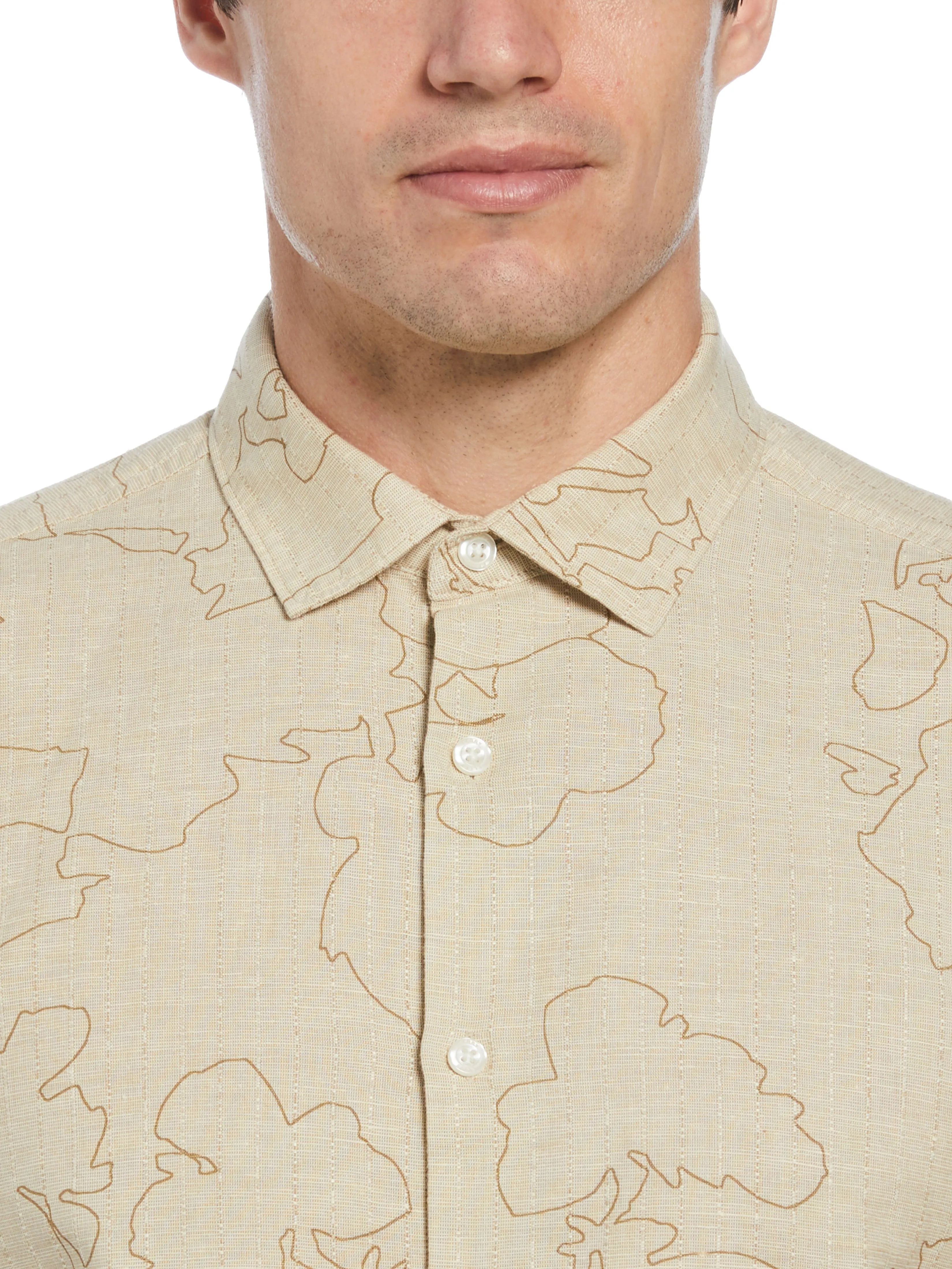 Dobby Floral Print Shirt sold by Perry Ellis product image thumbnail 3