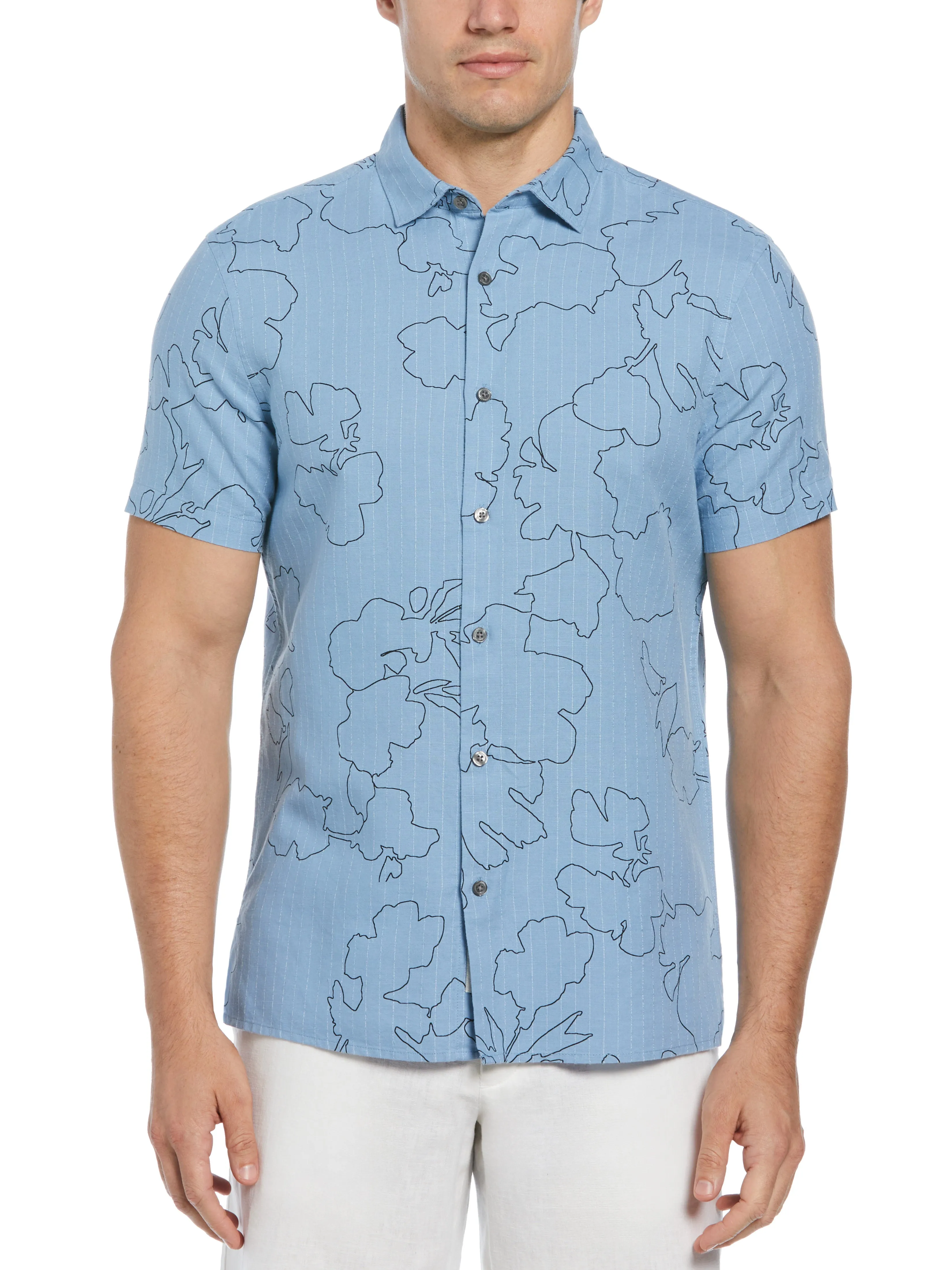 Dobby Floral Print Shirt sold by Perry Ellis product image thumbnail 4