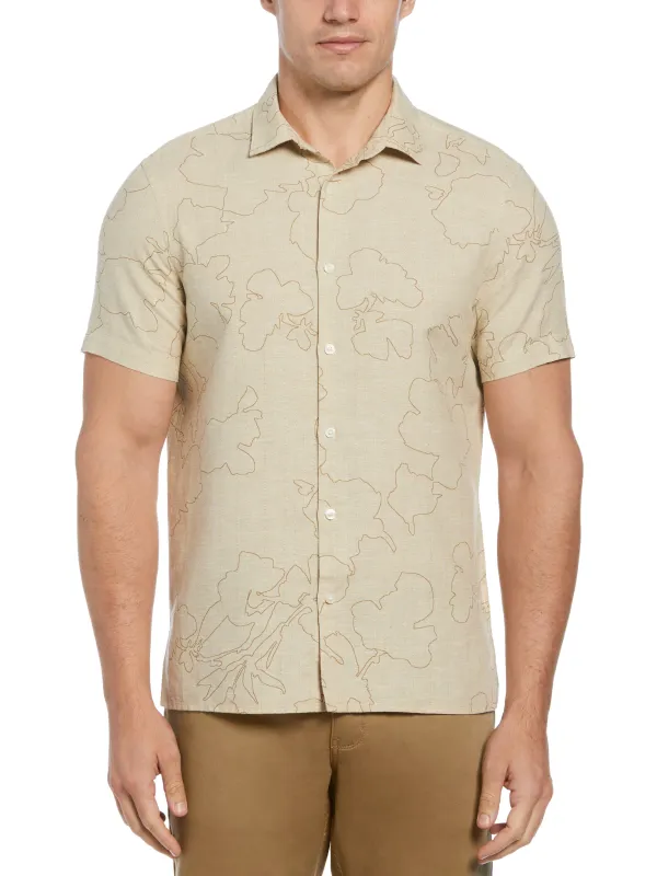 Dobby Floral Print Shirt sold by Perry Ellis
