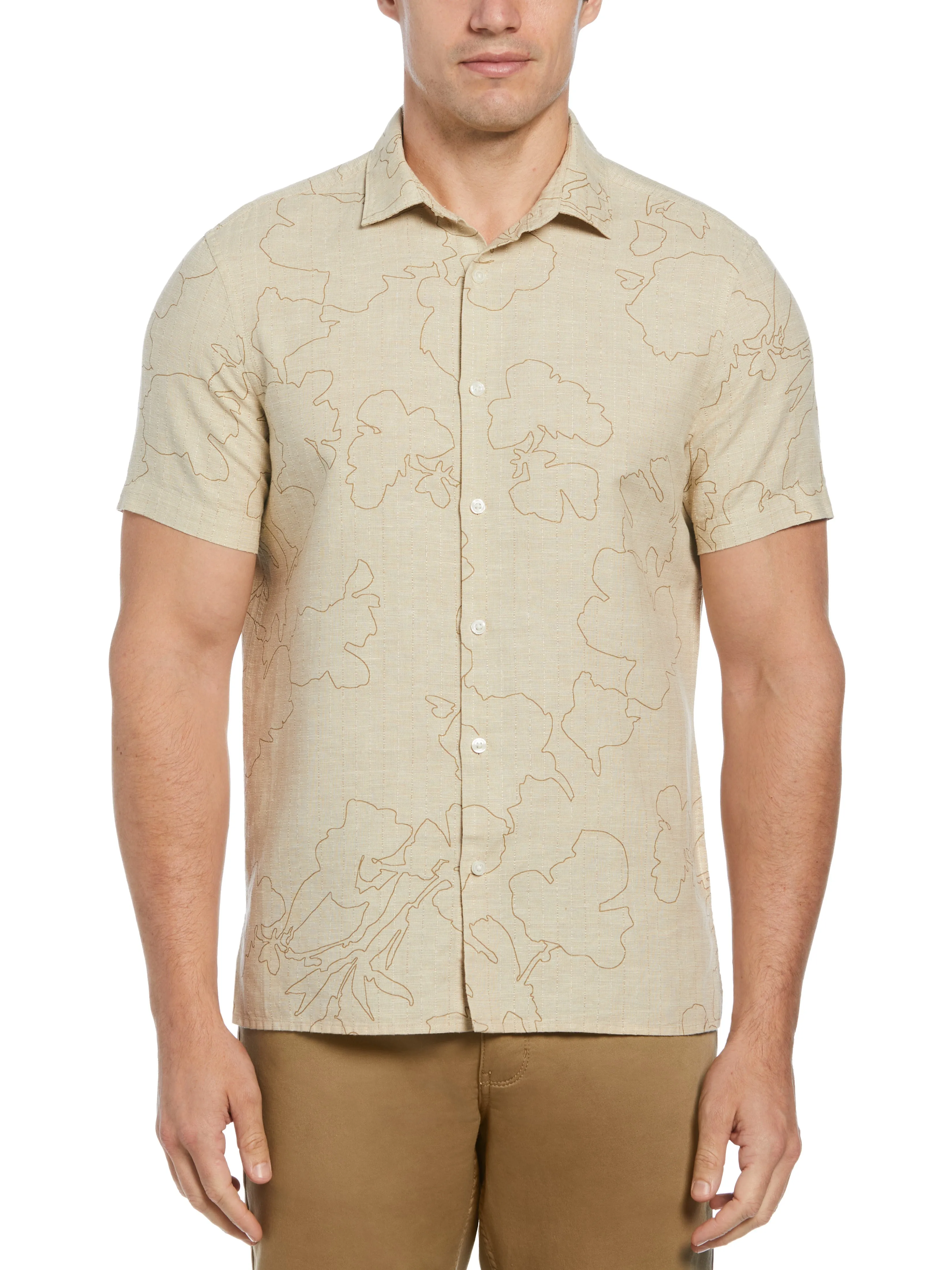 Dobby Floral Print Shirt sold by Perry Ellis