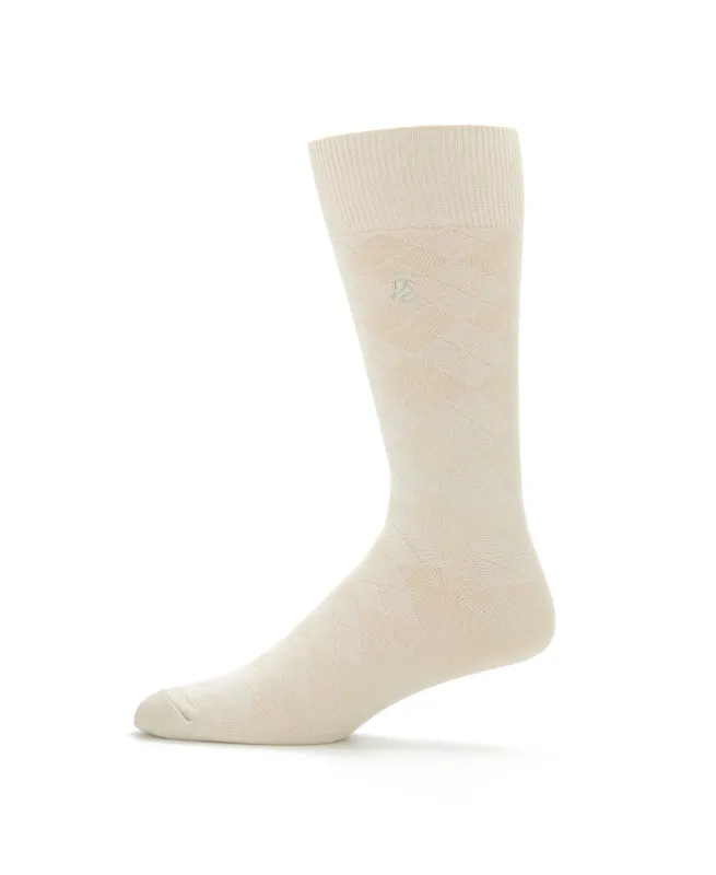 Diamond Stitch Logo Socks sold by Perry Ellis