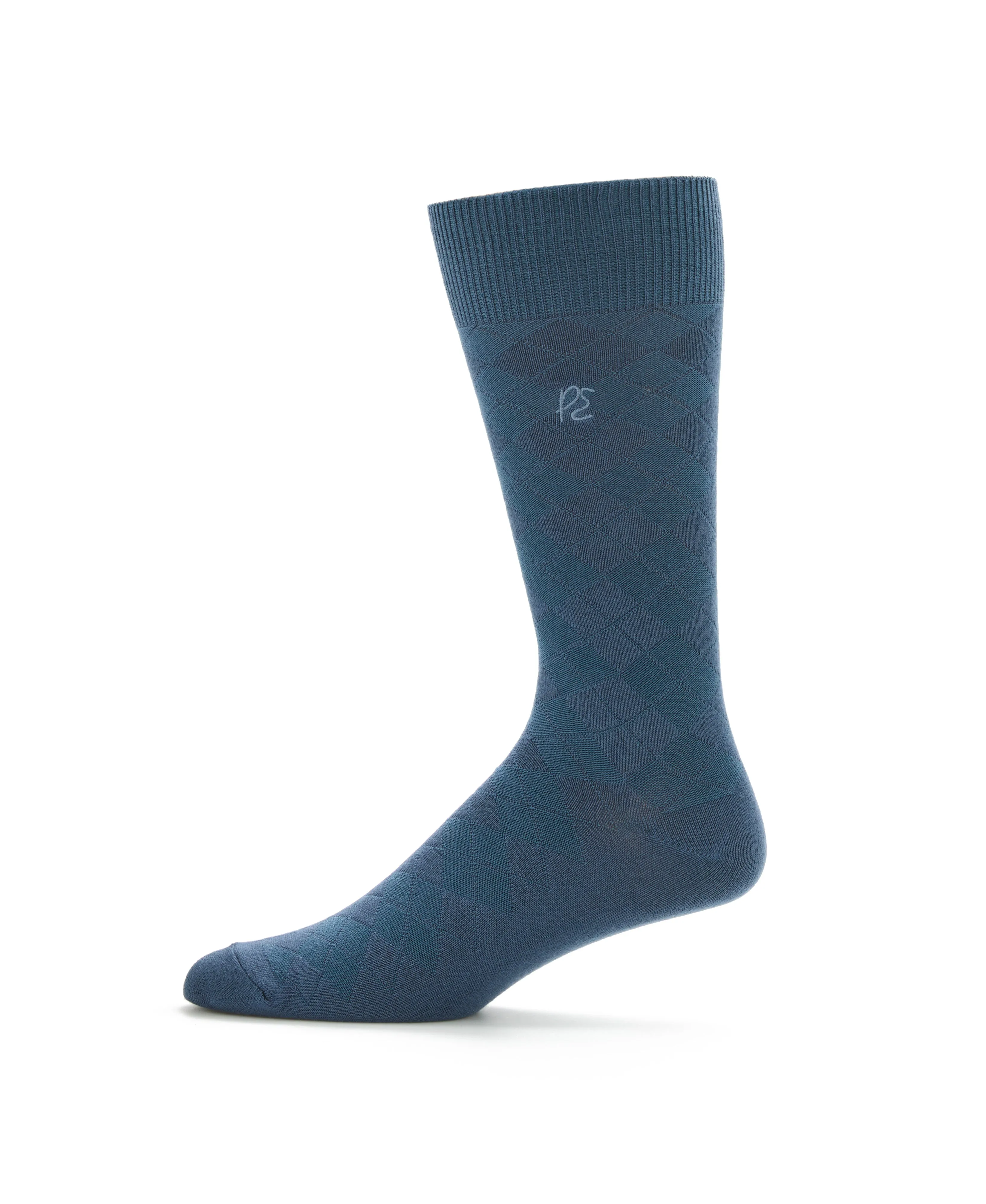 Diamond Stitch Logo Socks sold by Perry Ellis