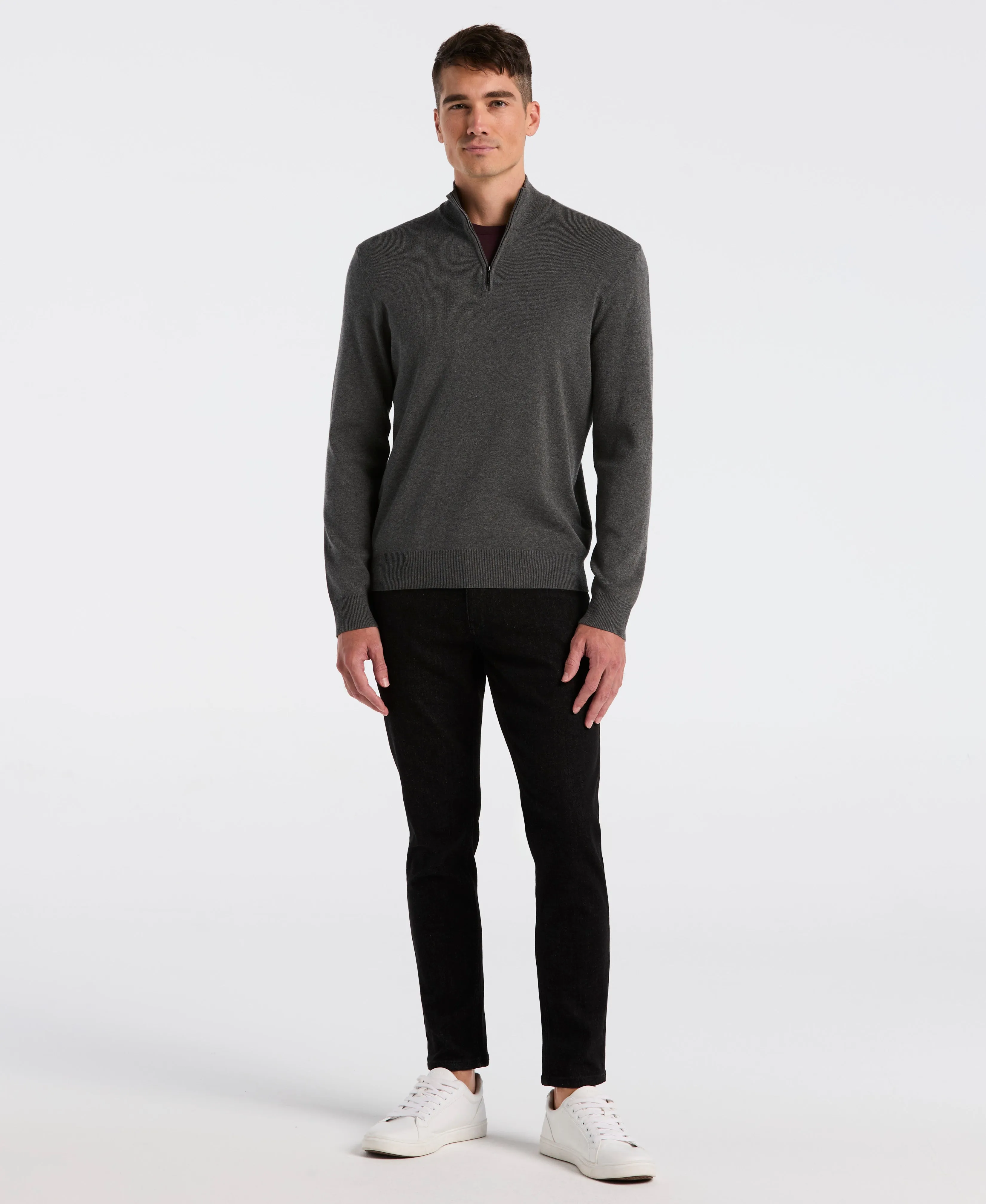 Tech Knit Quarter Zip Sweater sold by Perry Ellis product image thumbnail 4