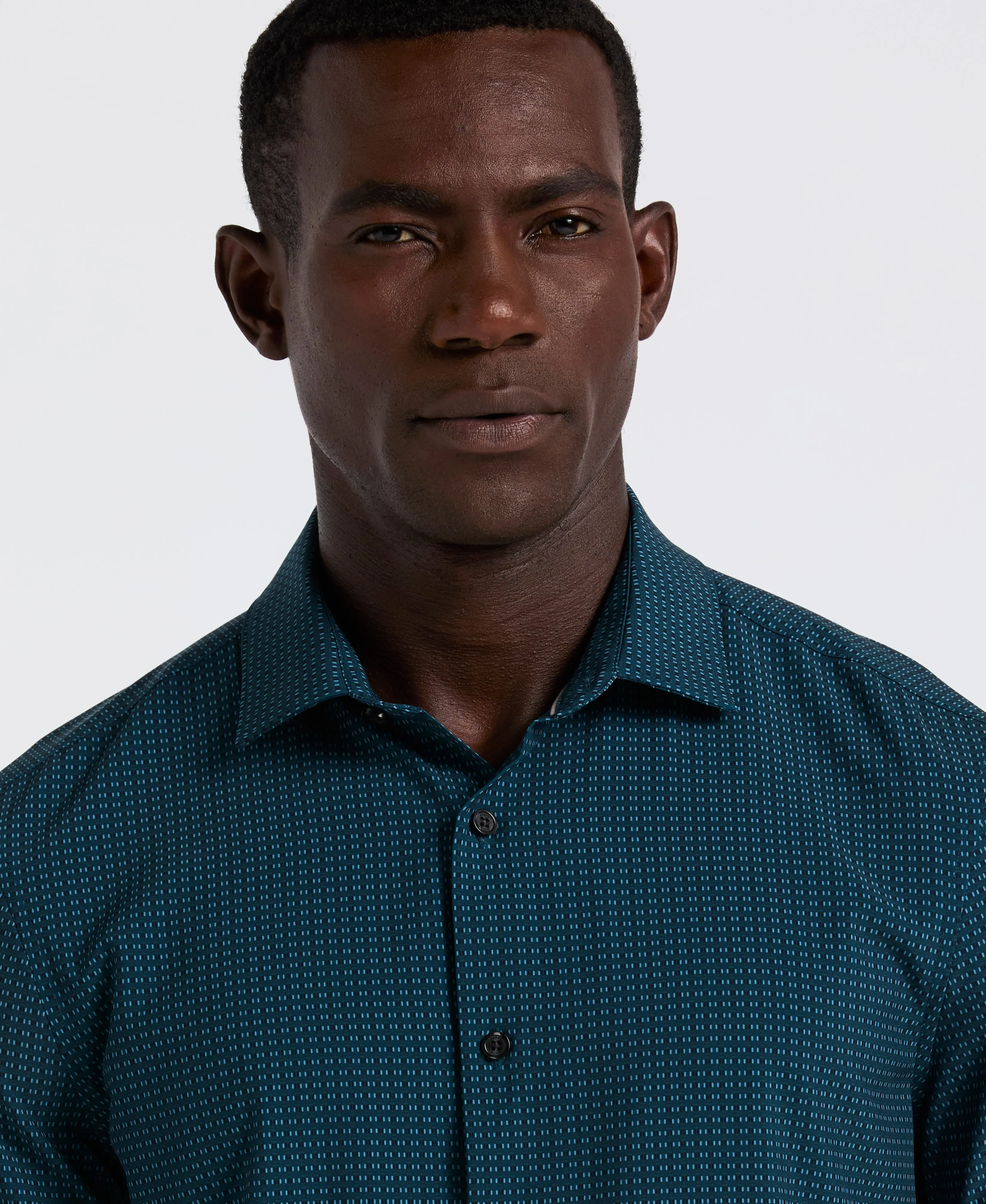 Geo Print Slim Fit Total Stretch Shirt sold by Perry Ellis product image thumbnail 3