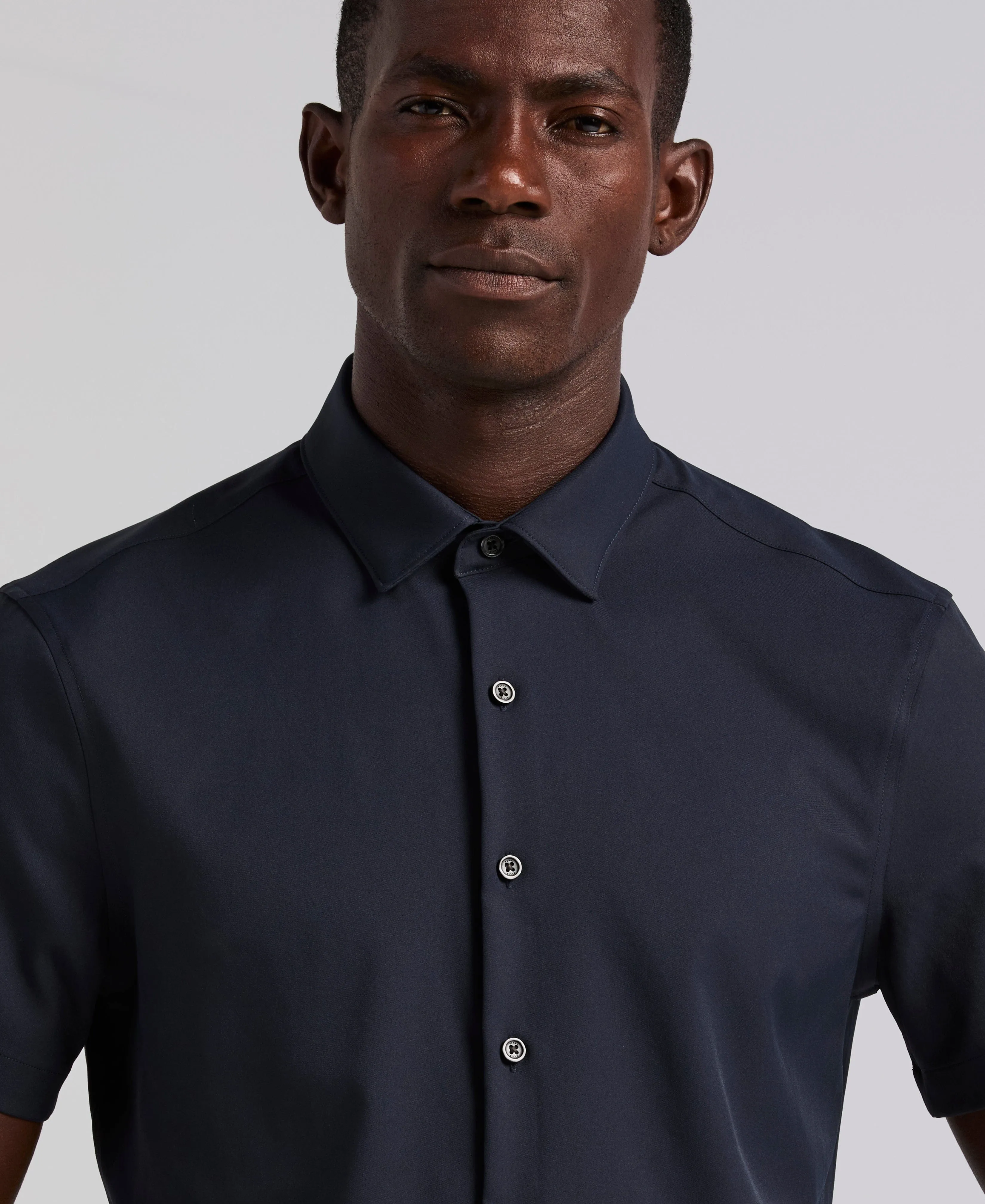 Slim Fit Total Stretch Solid Shirt sold by Perry Ellis product image thumbnail 3