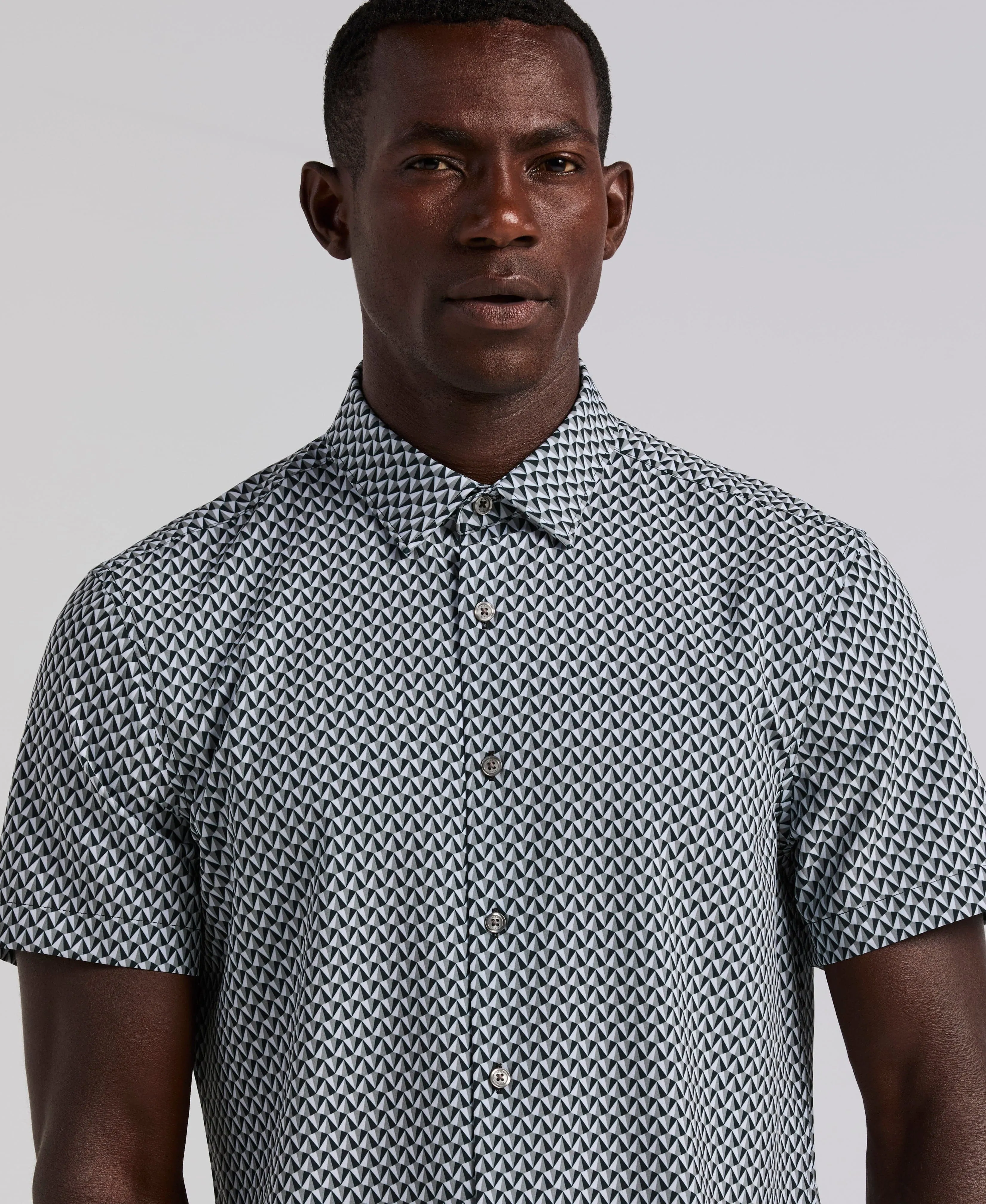 Triangle Geo Print Shirt sold by Perry Ellis product image thumbnail 3