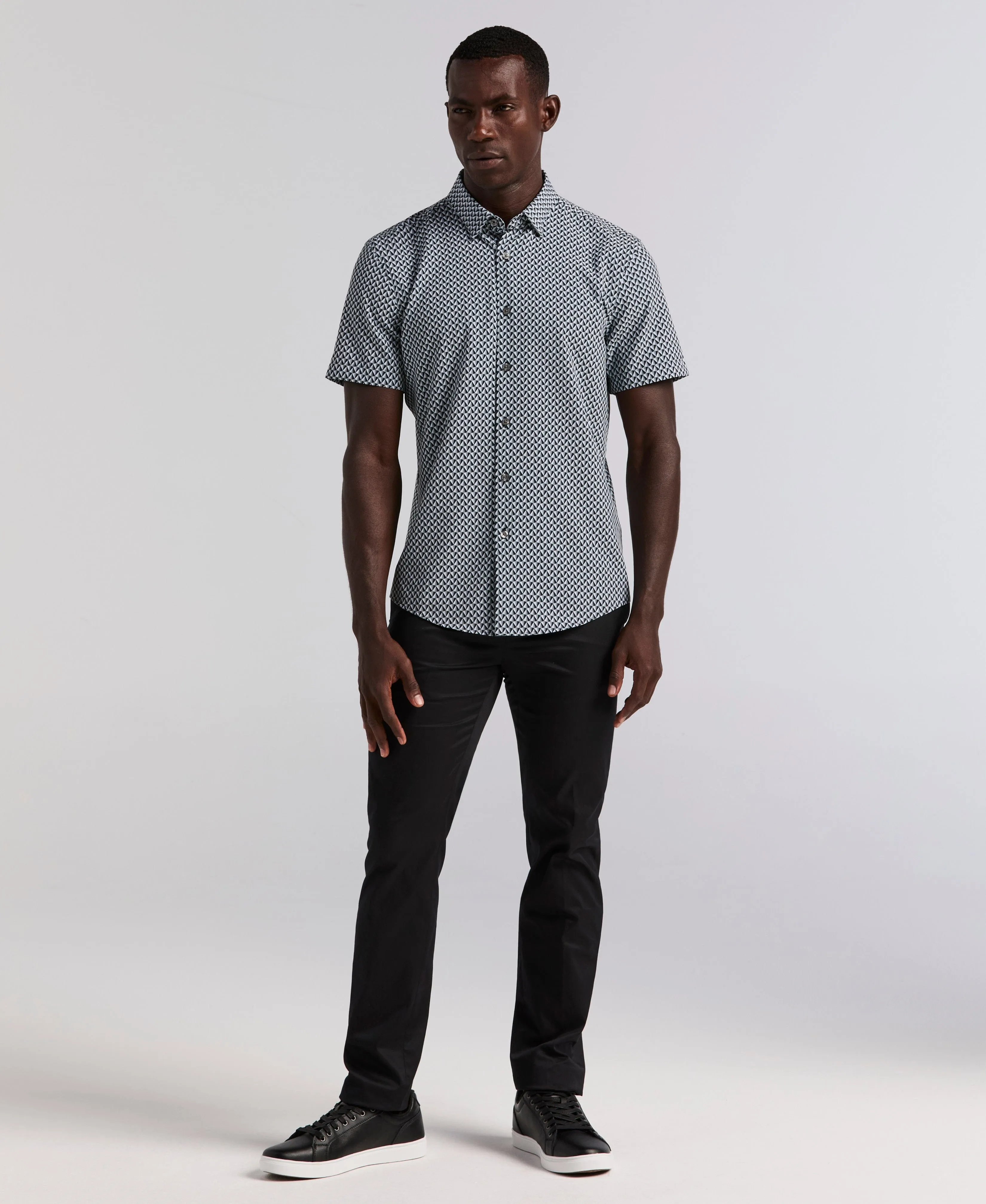 Triangle Geo Print Shirt sold by Perry Ellis product image thumbnail 4