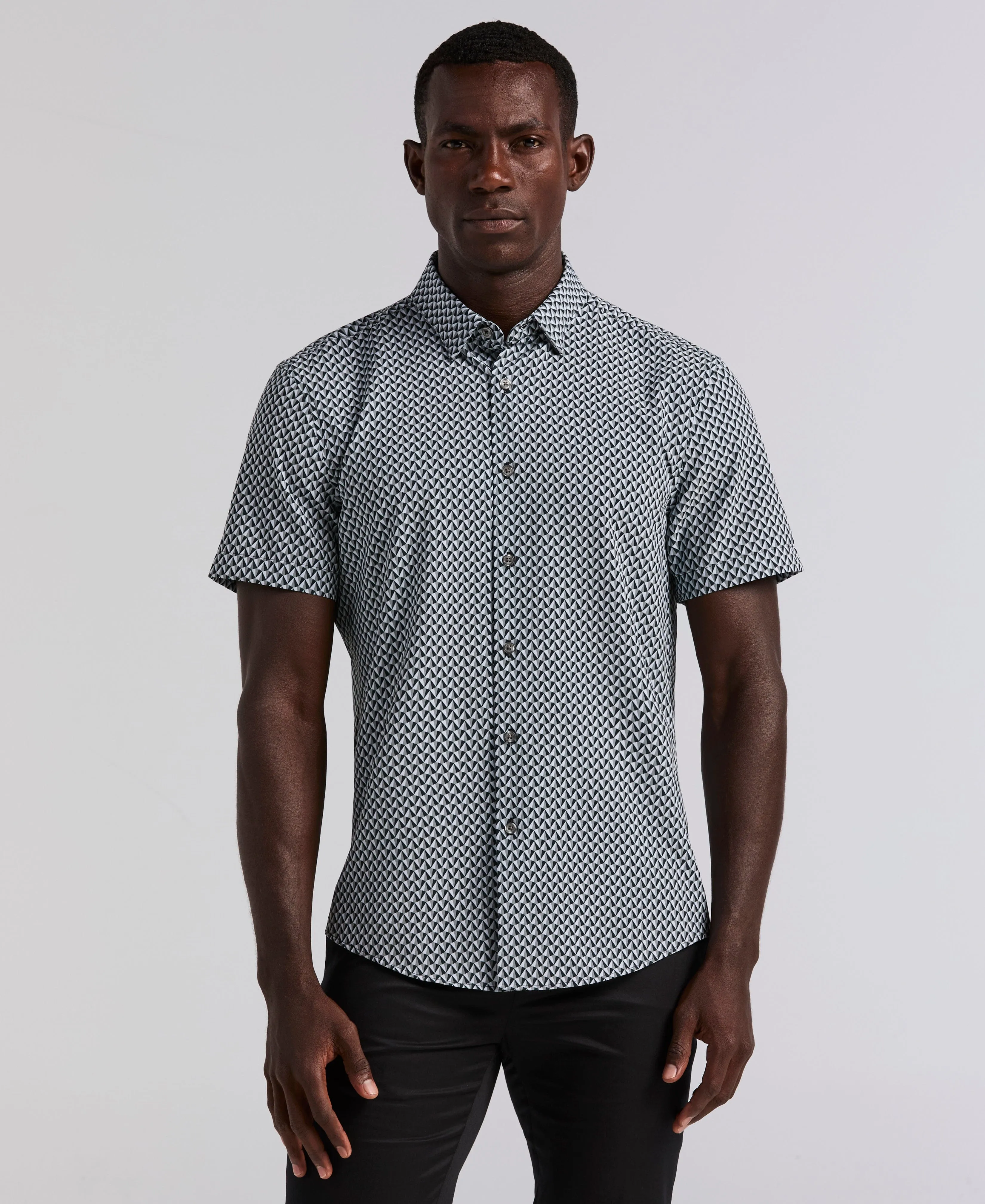Triangle Geo Print Shirt sold by Perry Ellis