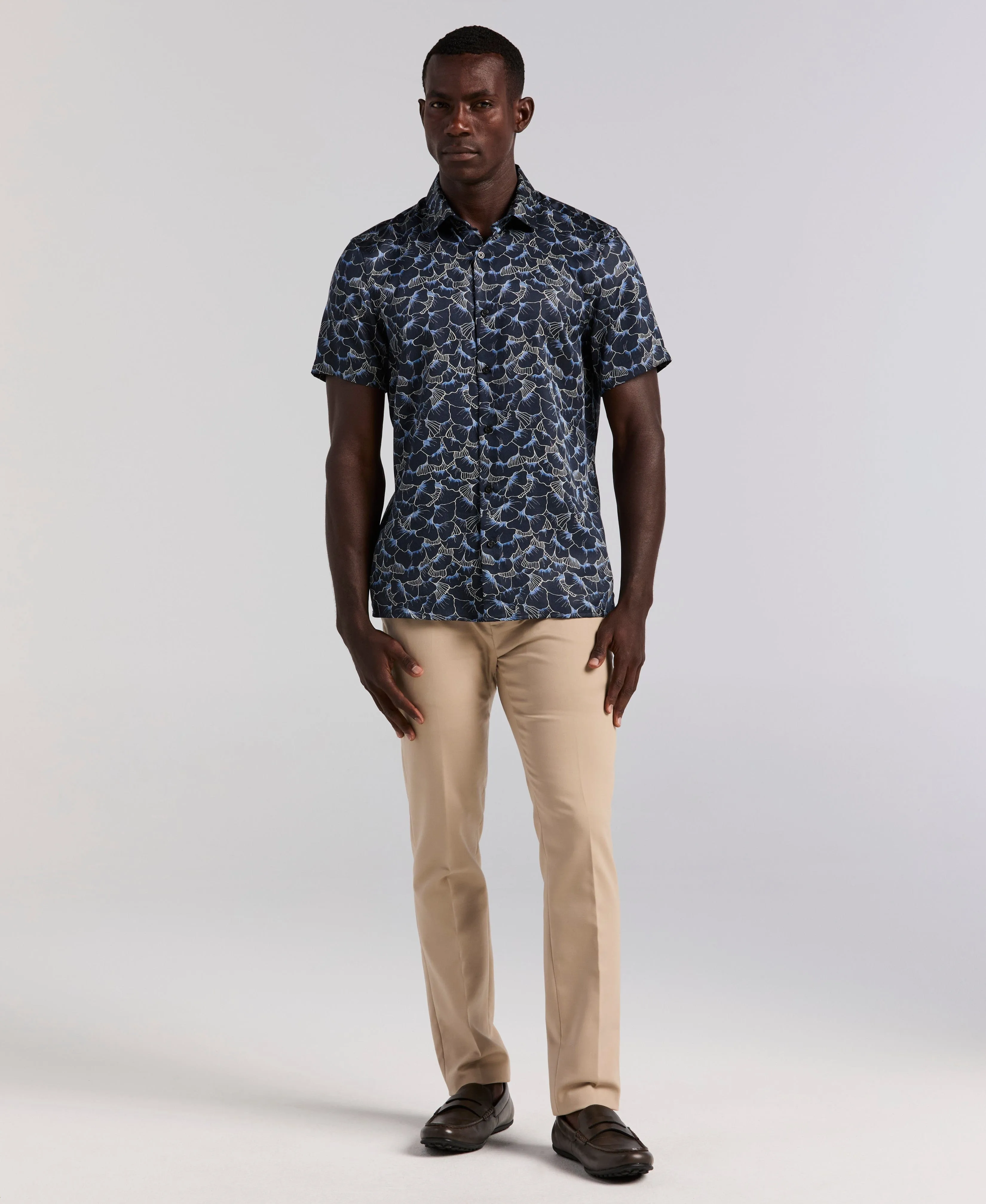 Ginko Print Short Sleeve Shirt sold by Perry Ellis product image thumbnail 4