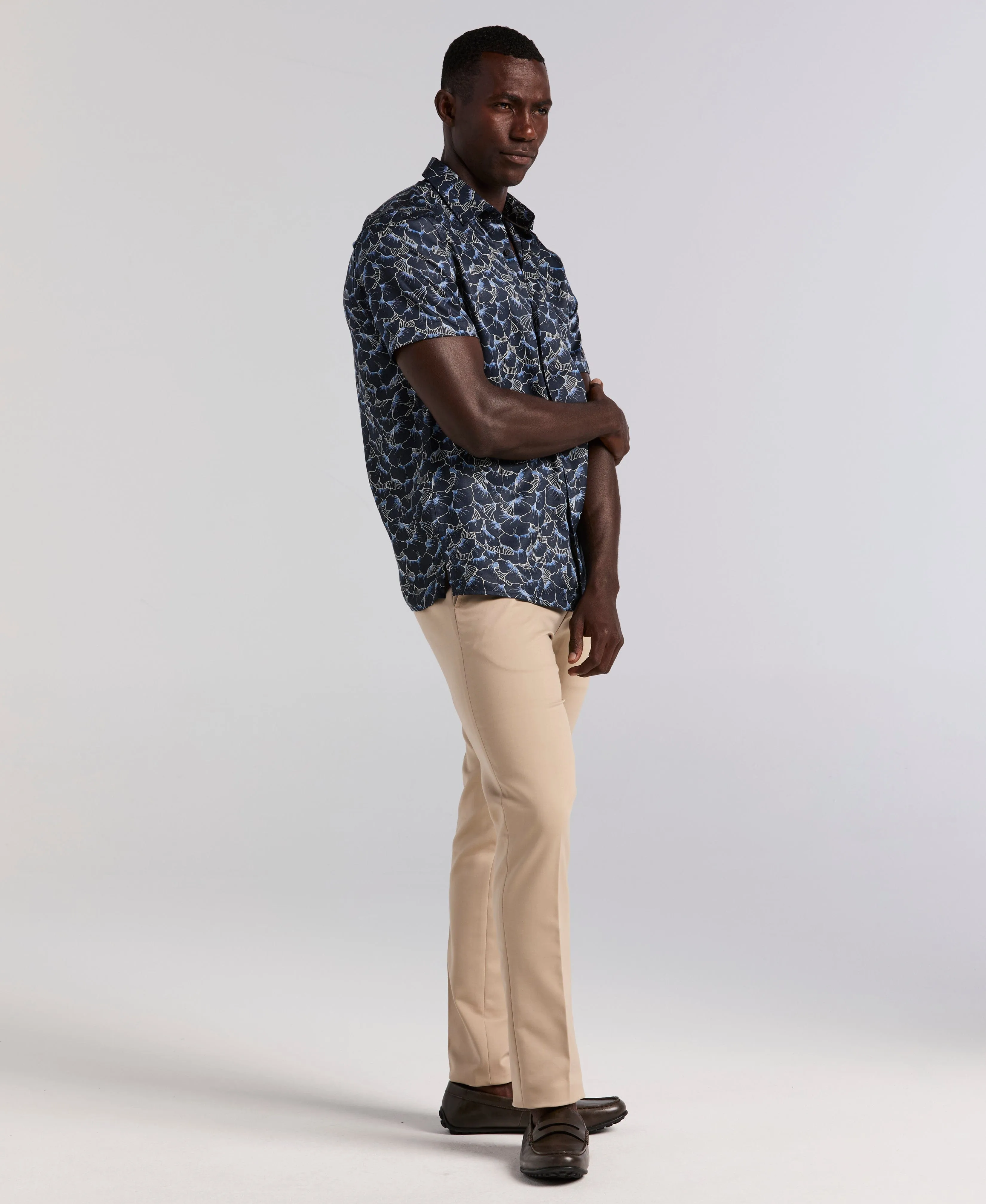 Ginko Print Short Sleeve Shirt sold by Perry Ellis product image thumbnail 5