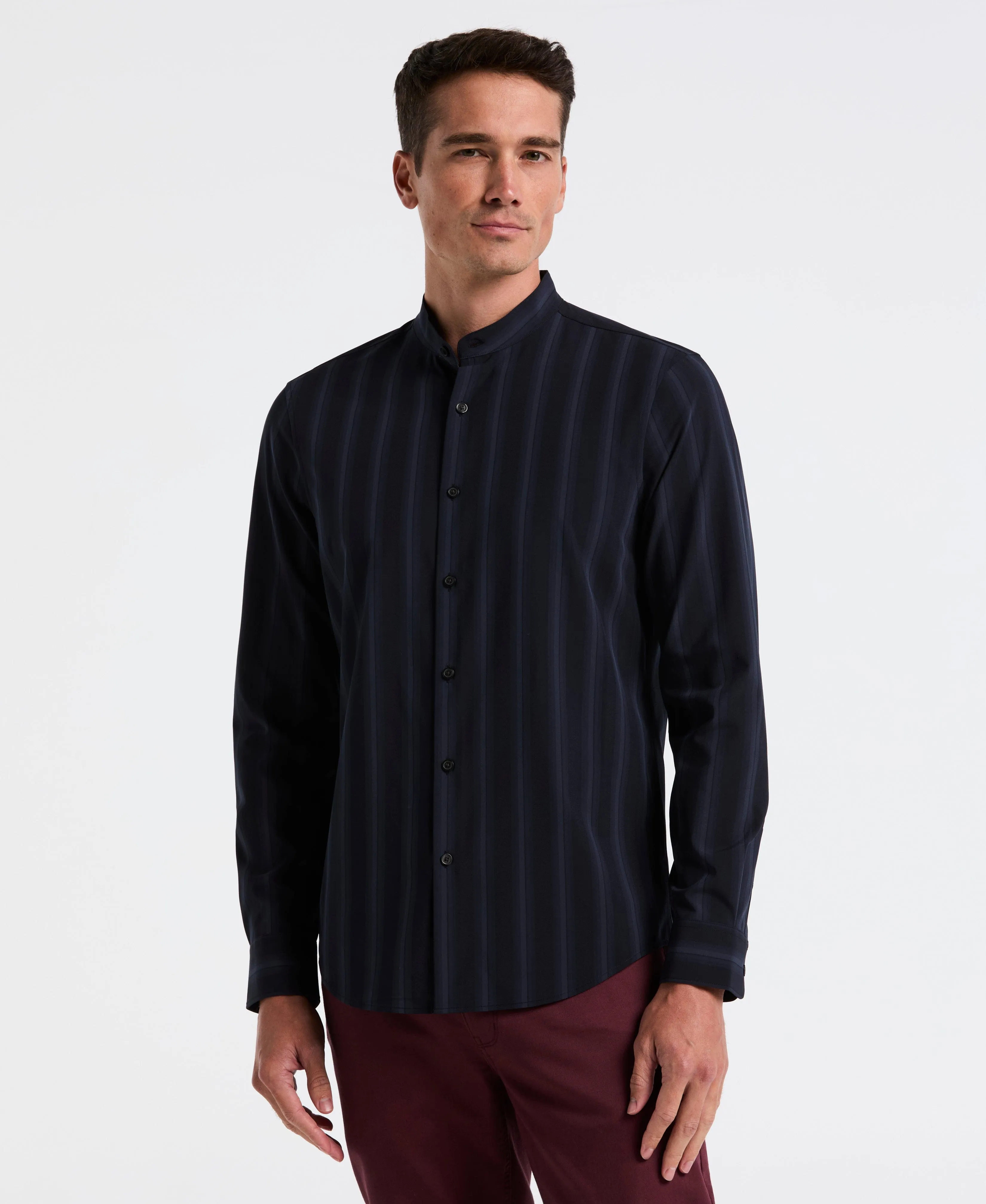 Ombre Stripe Slim Fit Long Sleeve Shirt sold by Perry Ellis