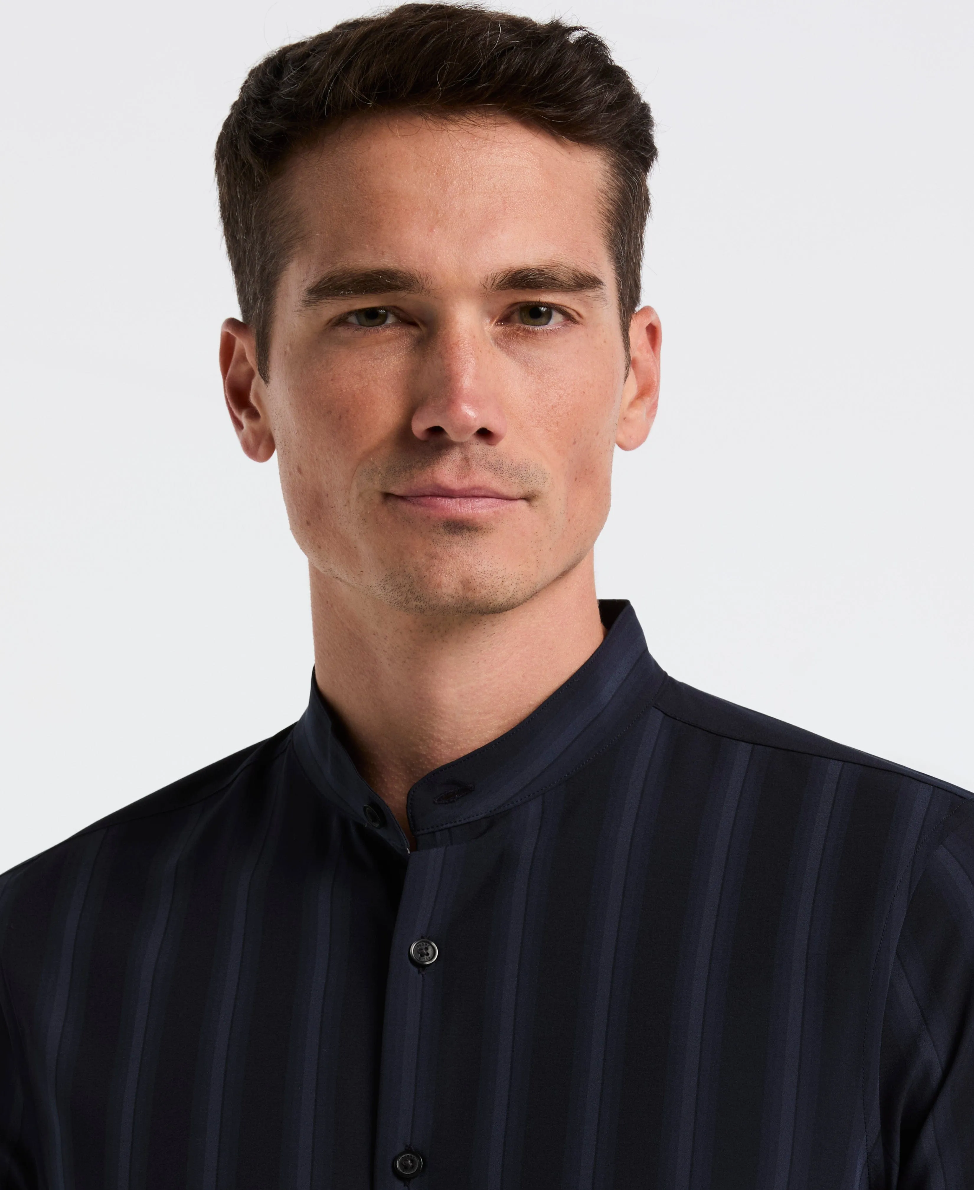 Ombre Stripe Slim Fit Long Sleeve Shirt sold by Perry Ellis product image thumbnail 3