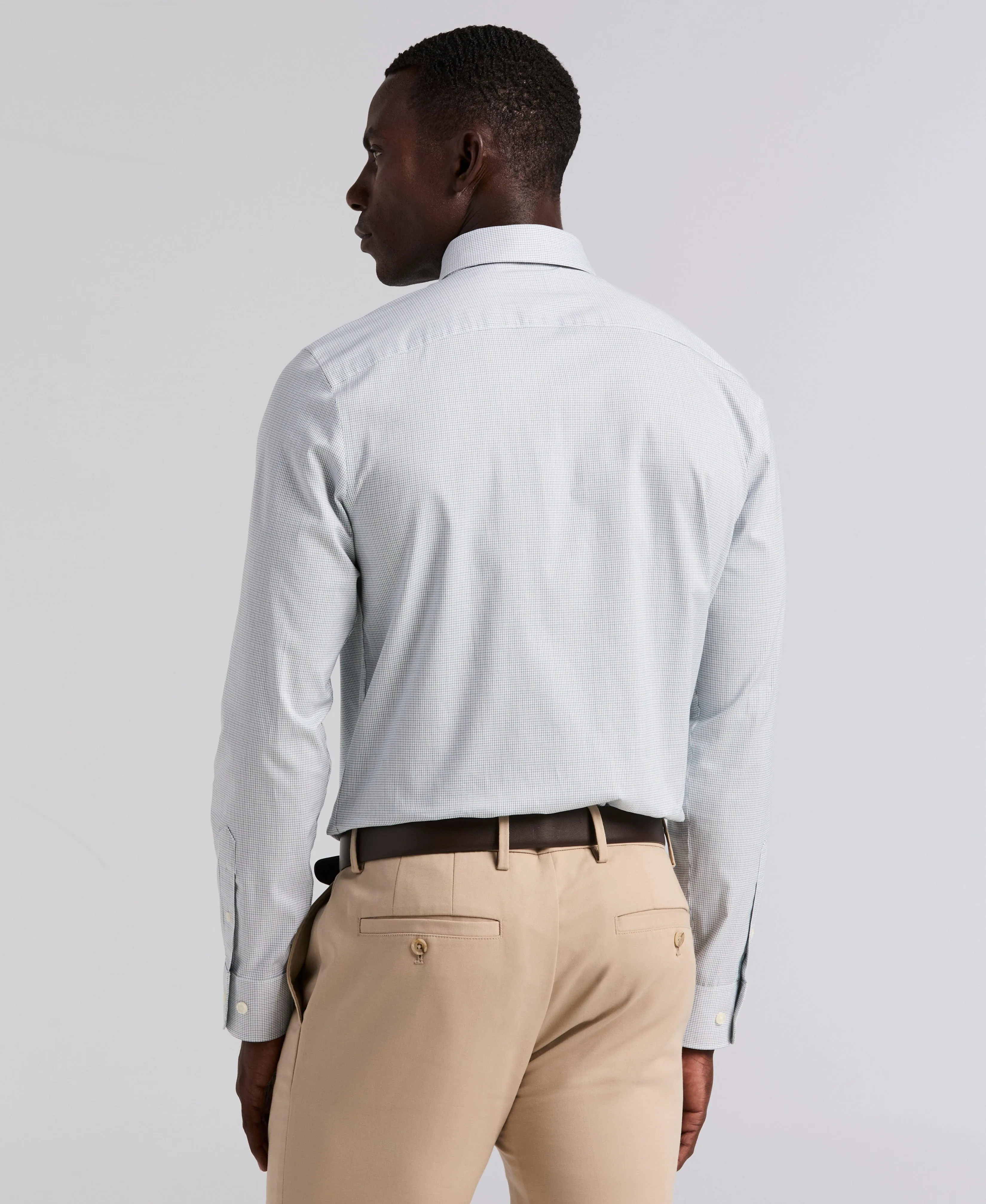 Plaid Slim Fit Poplin Shirt sold by Perry Ellis product image thumbnail 2