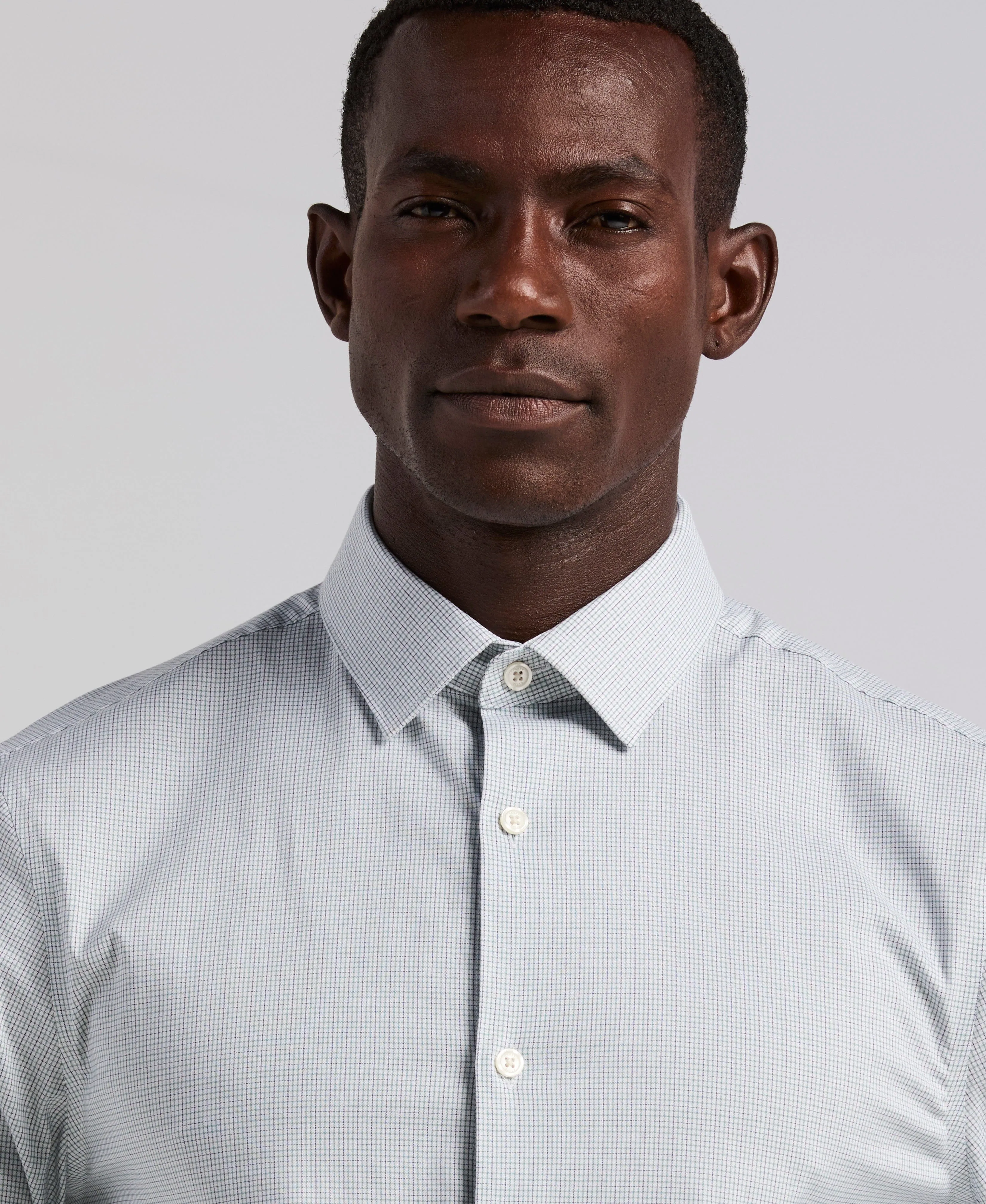Plaid Slim Fit Poplin Shirt sold by Perry Ellis product image thumbnail 3