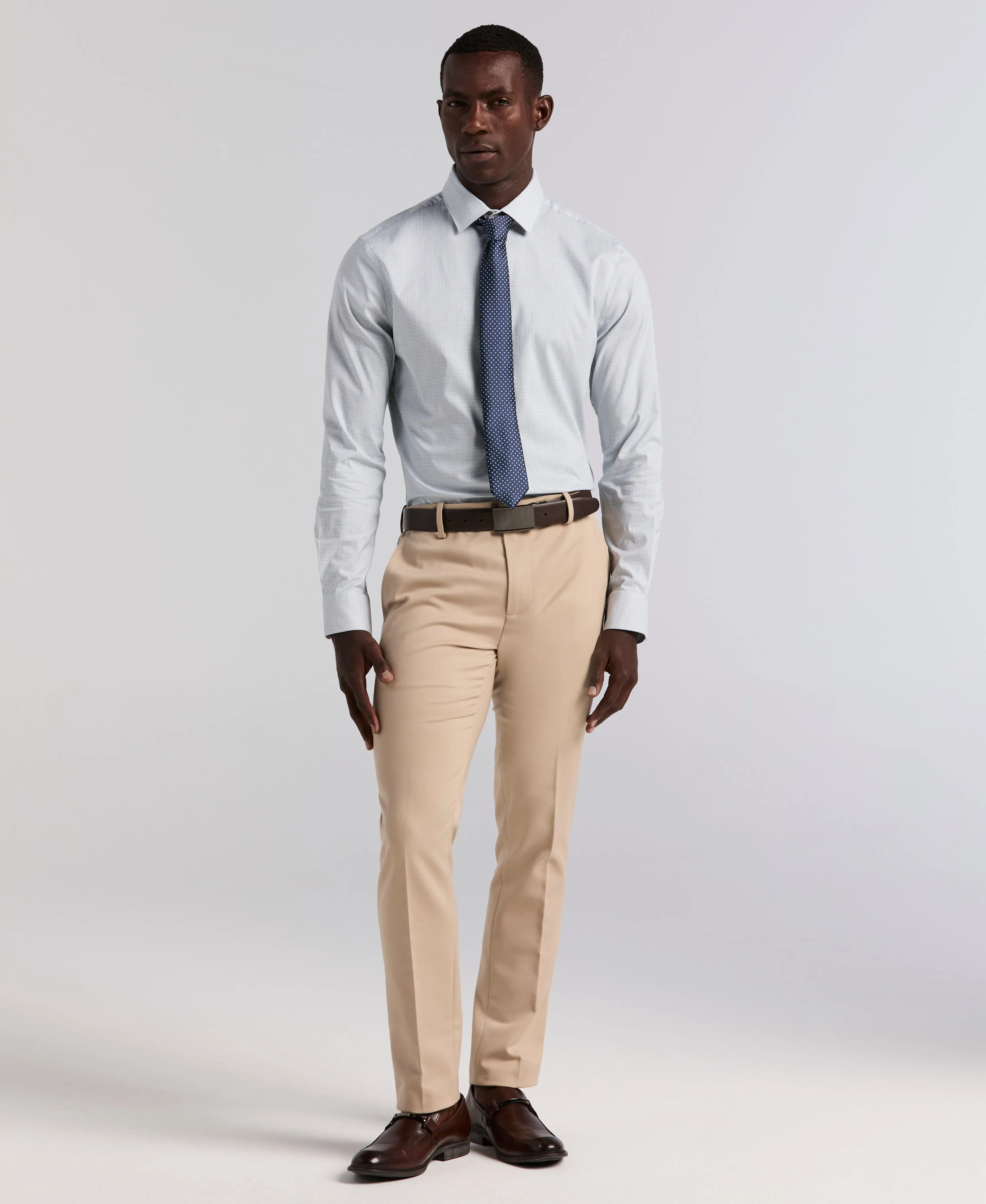 Plaid Slim Fit Poplin Shirt sold by Perry Ellis product image thumbnail 4