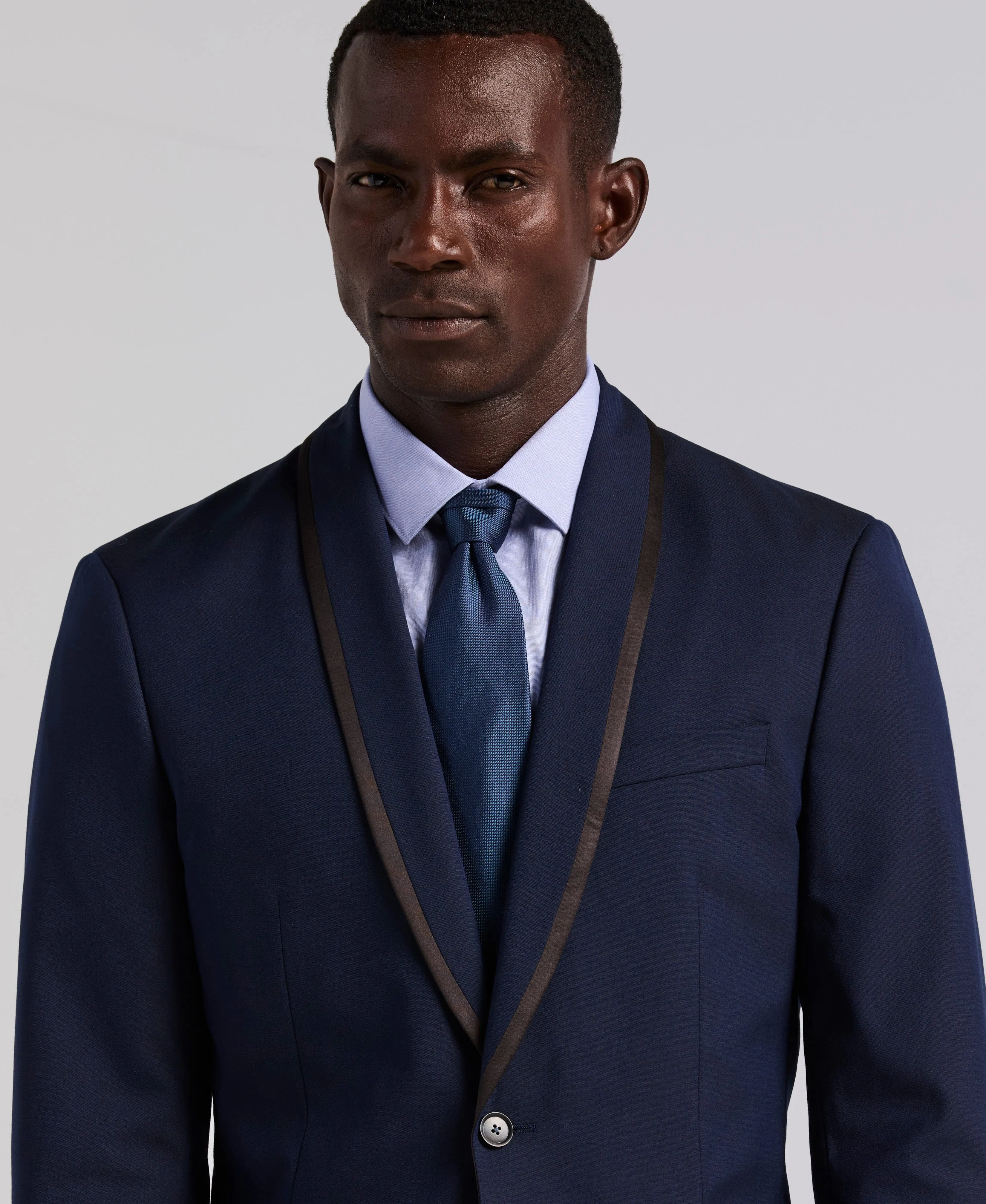 Slim Fit Stretch Dark Sapphire Tuxedo Suit sold by Perry Ellis product image thumbnail 5