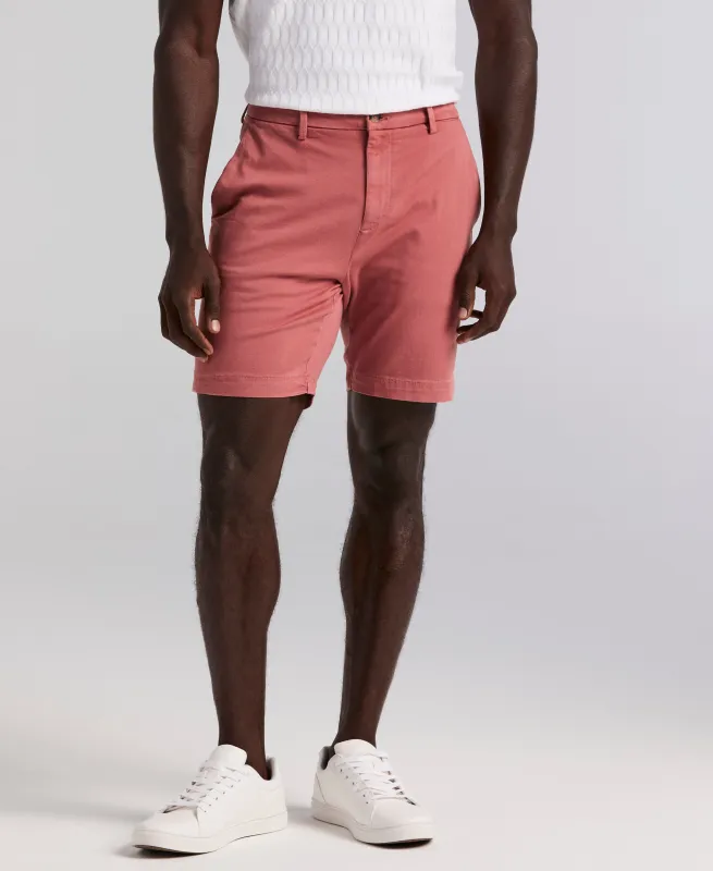 8" Flat Front Garment Dyed Short sold by Perry Ellis