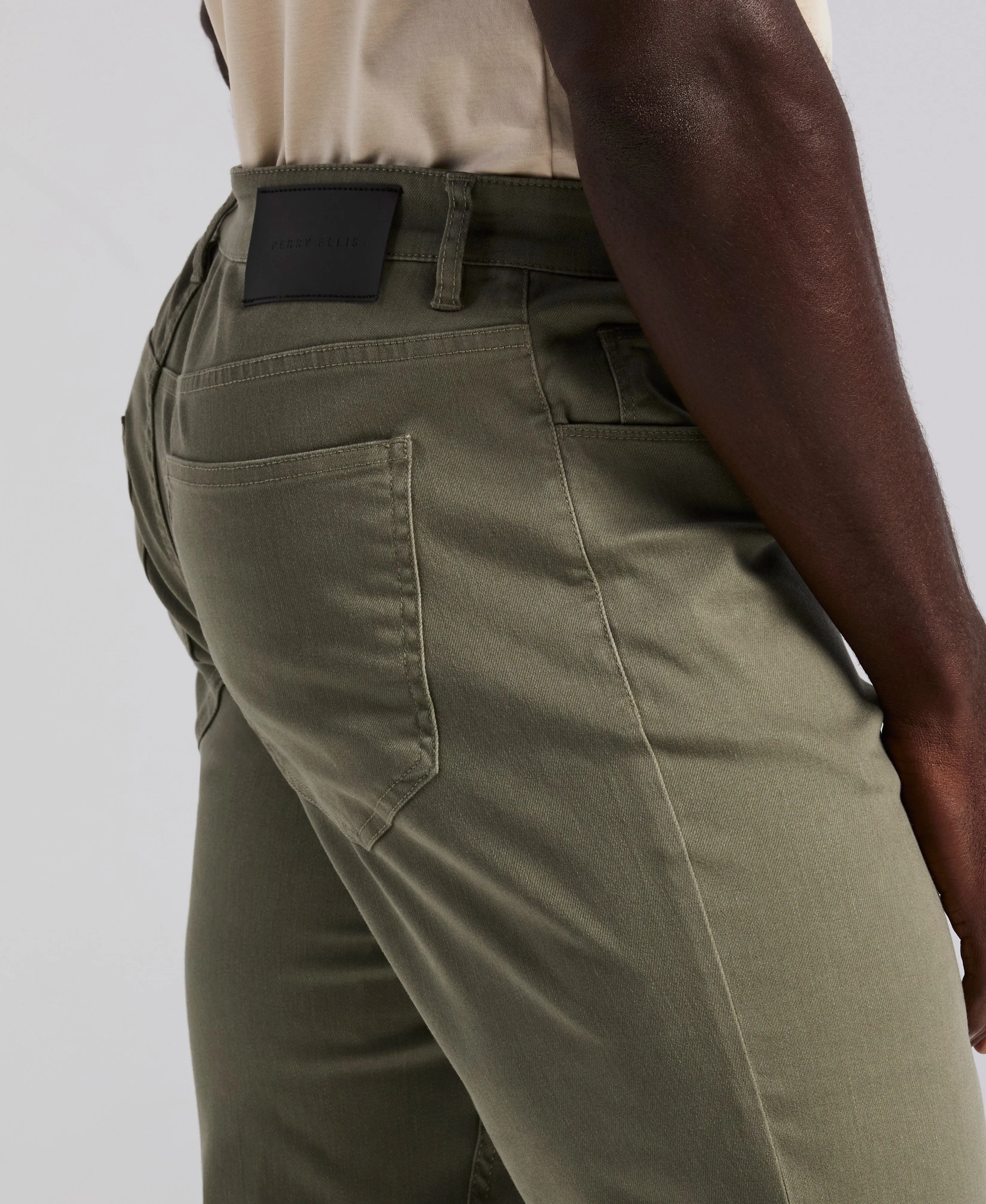 Slim Fit TENCEL™ 5 Pocket Pant sold by Perry Ellis product image thumbnail 3