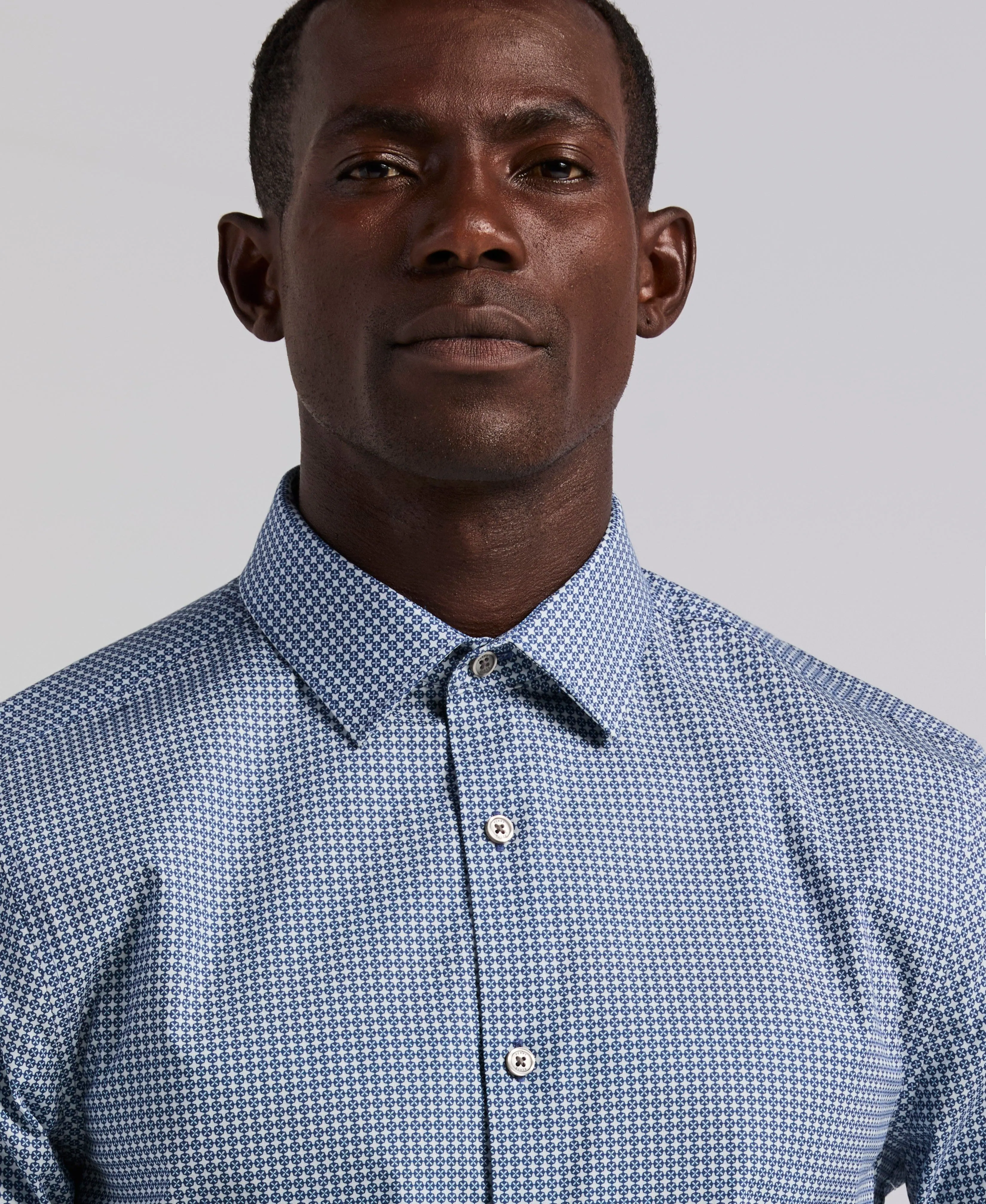 Tile Geo Print Cotton Shirt sold by Perry Ellis product image thumbnail 3