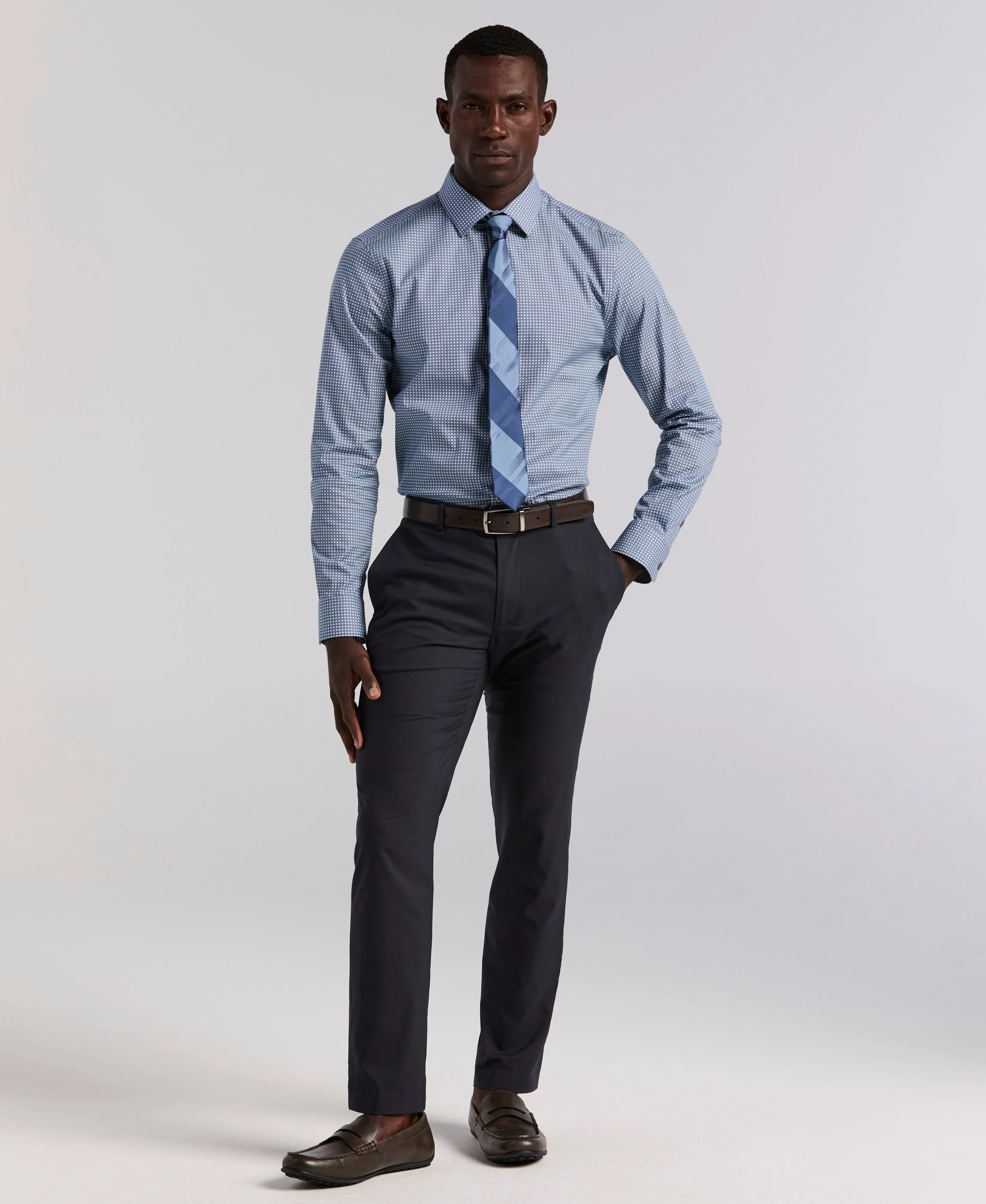 Tile Geo Print Cotton Shirt sold by Perry Ellis product image thumbnail 4