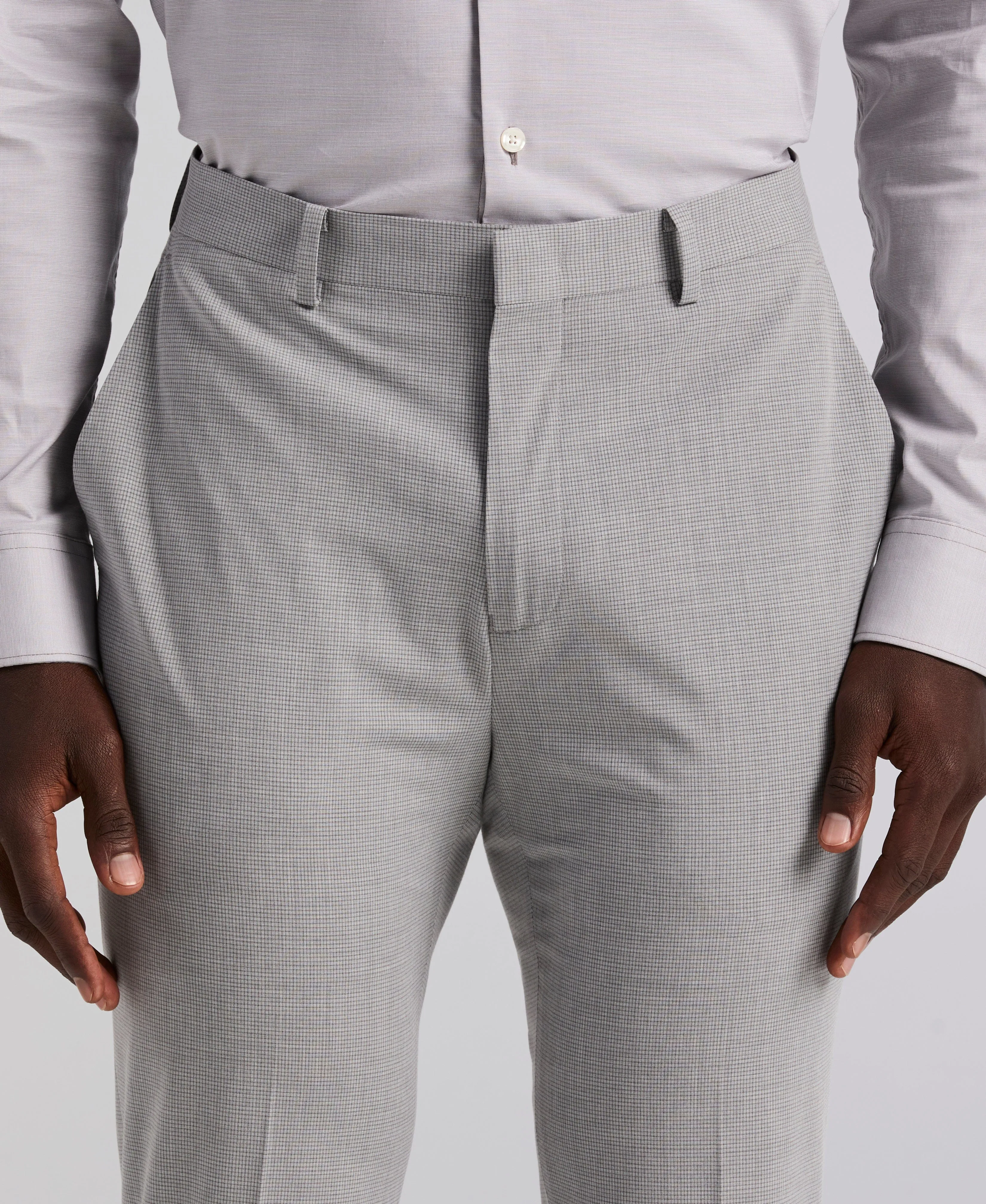 Slim Fit Mini Grid Pattern Suit Pant sold by Perry Ellis product image thumbnail 3