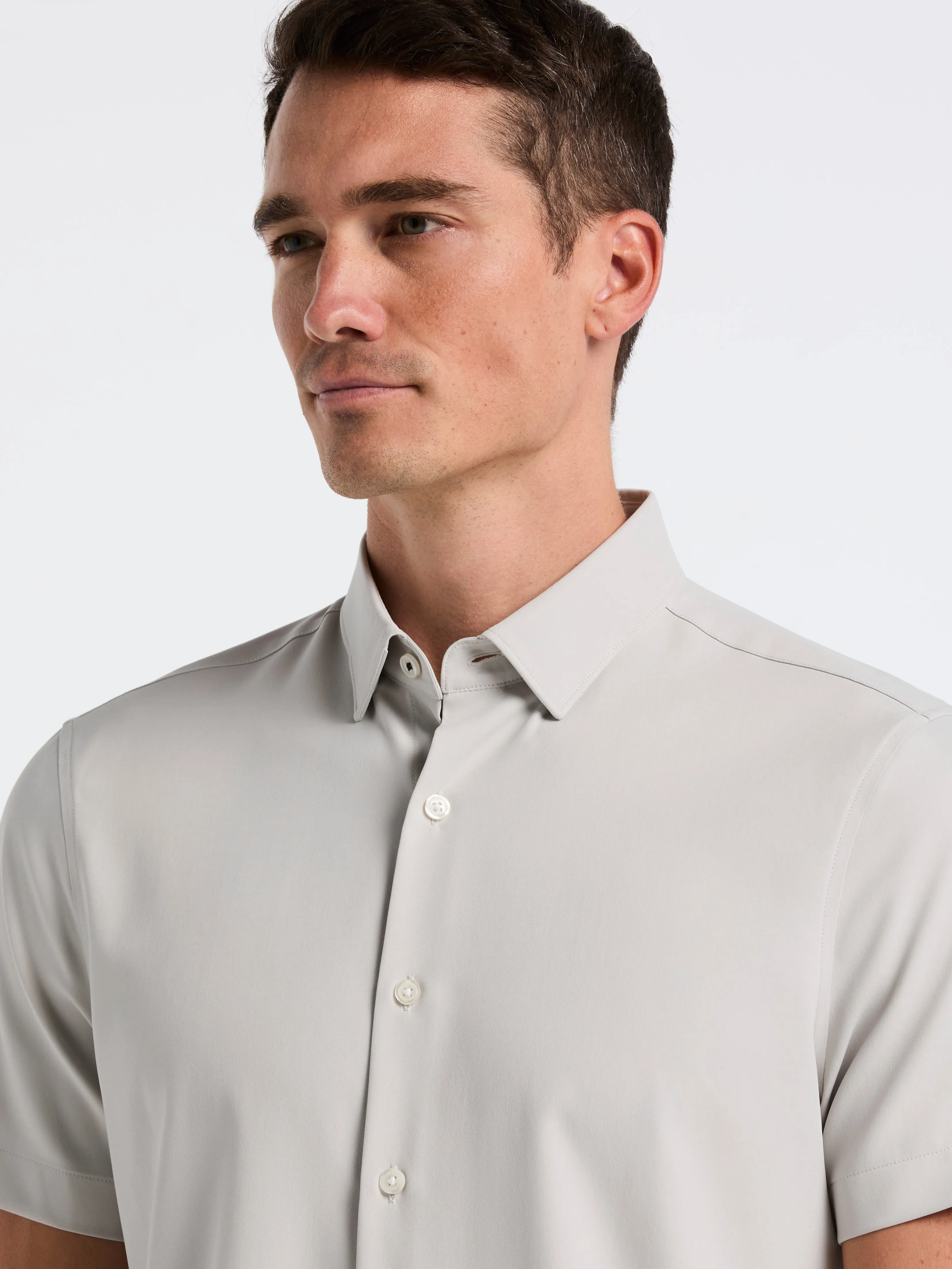 Slim Fit Total Stretch Solid Shirt sold by Perry Ellis product image thumbnail 5