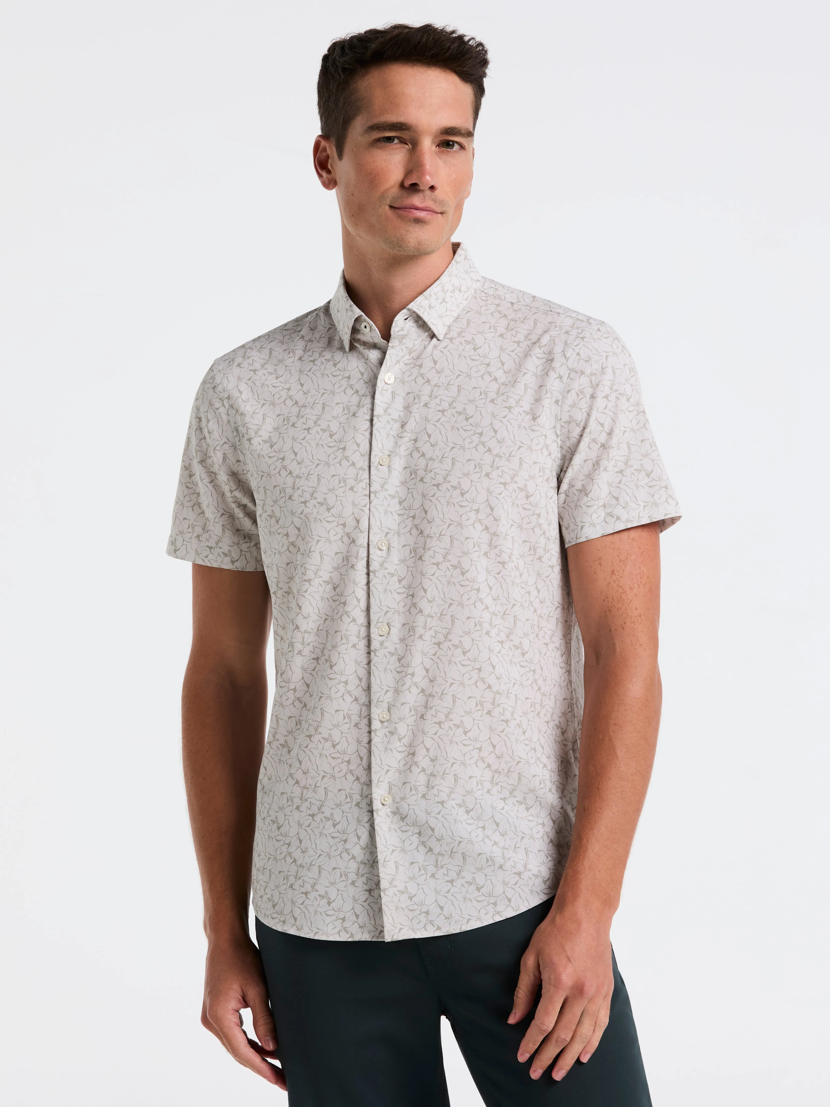 Slim Fit Linear Floral Shirt sold by Perry Ellis product image thumbnail 2