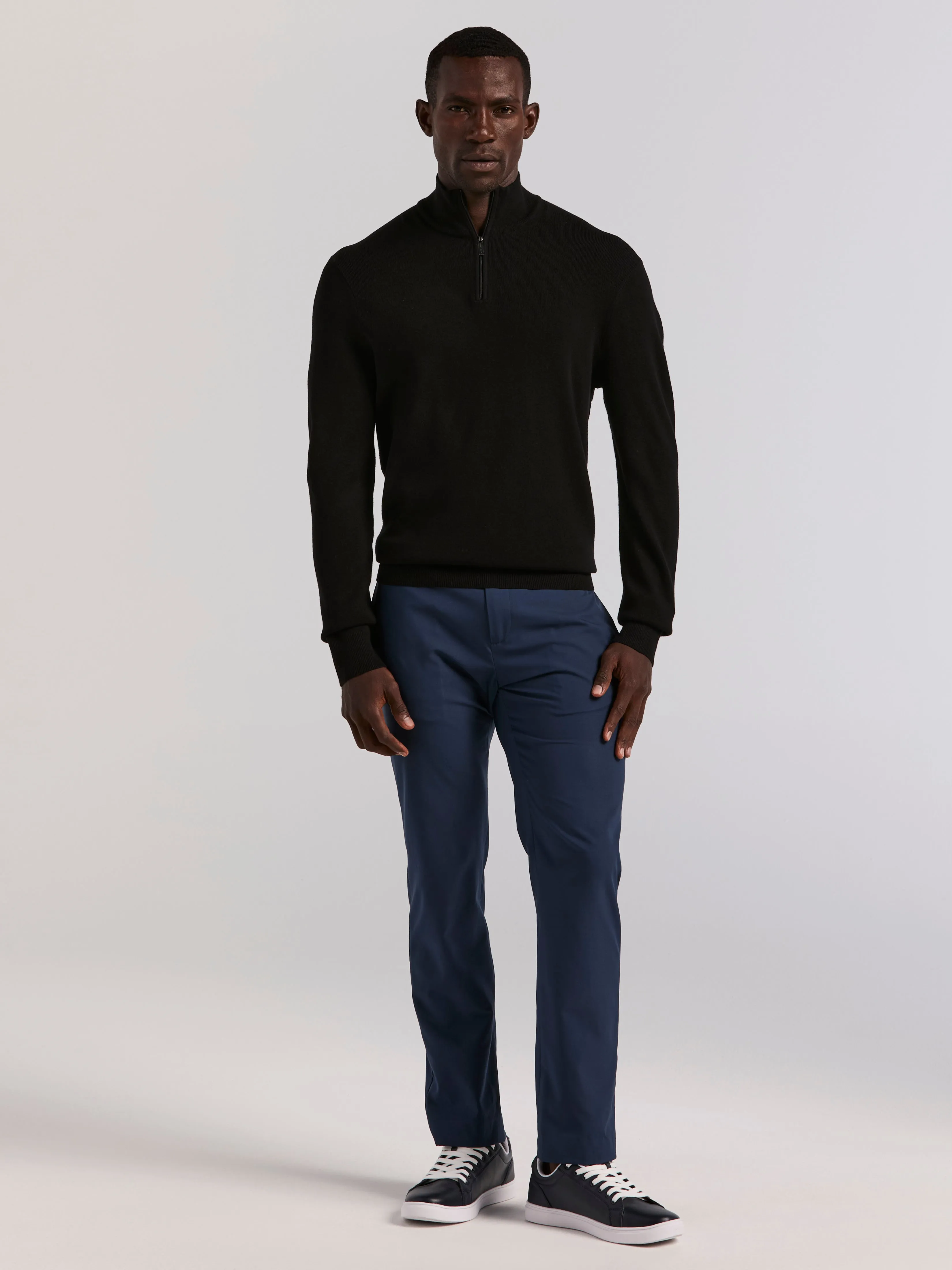 Tech Knit Quarter Zip Sweater sold by Perry Ellis product image thumbnail 2
